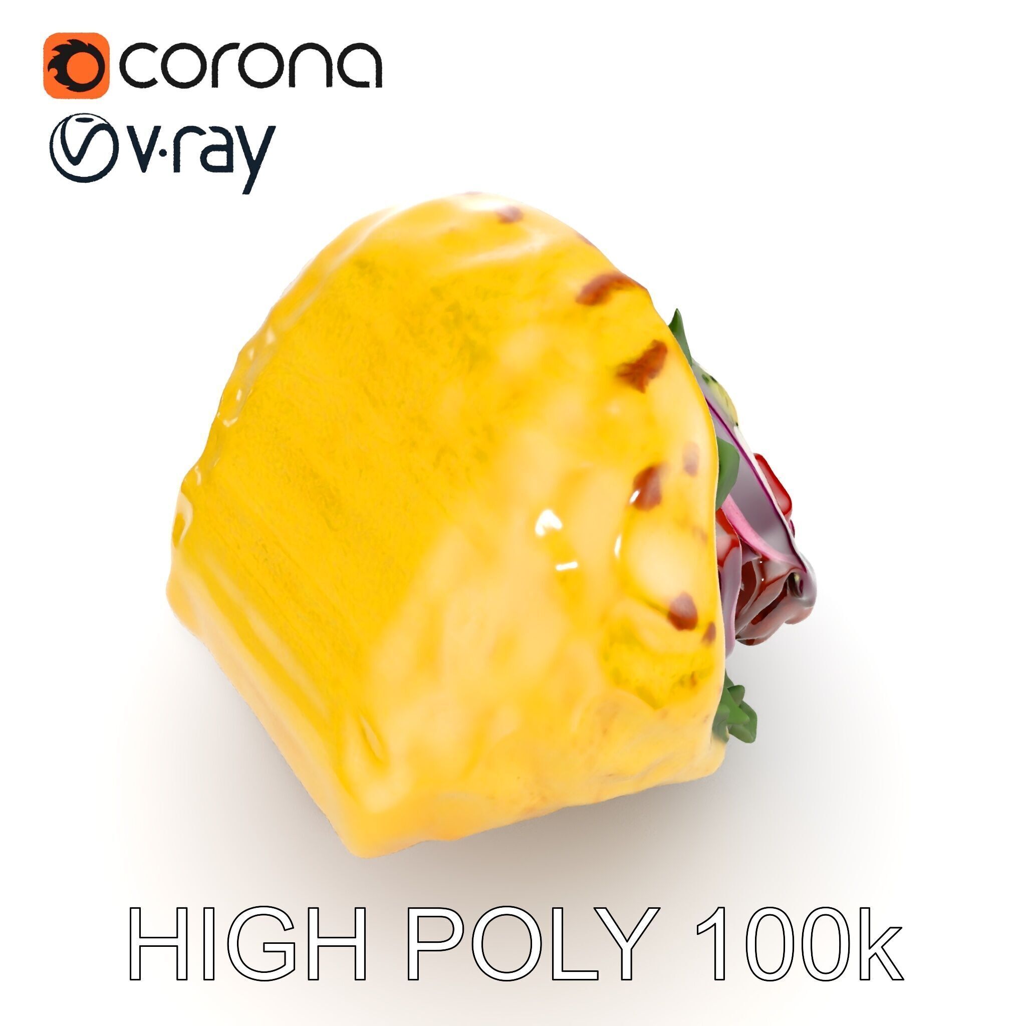 Tasty Shawarma Wrap D Model Pack Low-poly 3D model_18