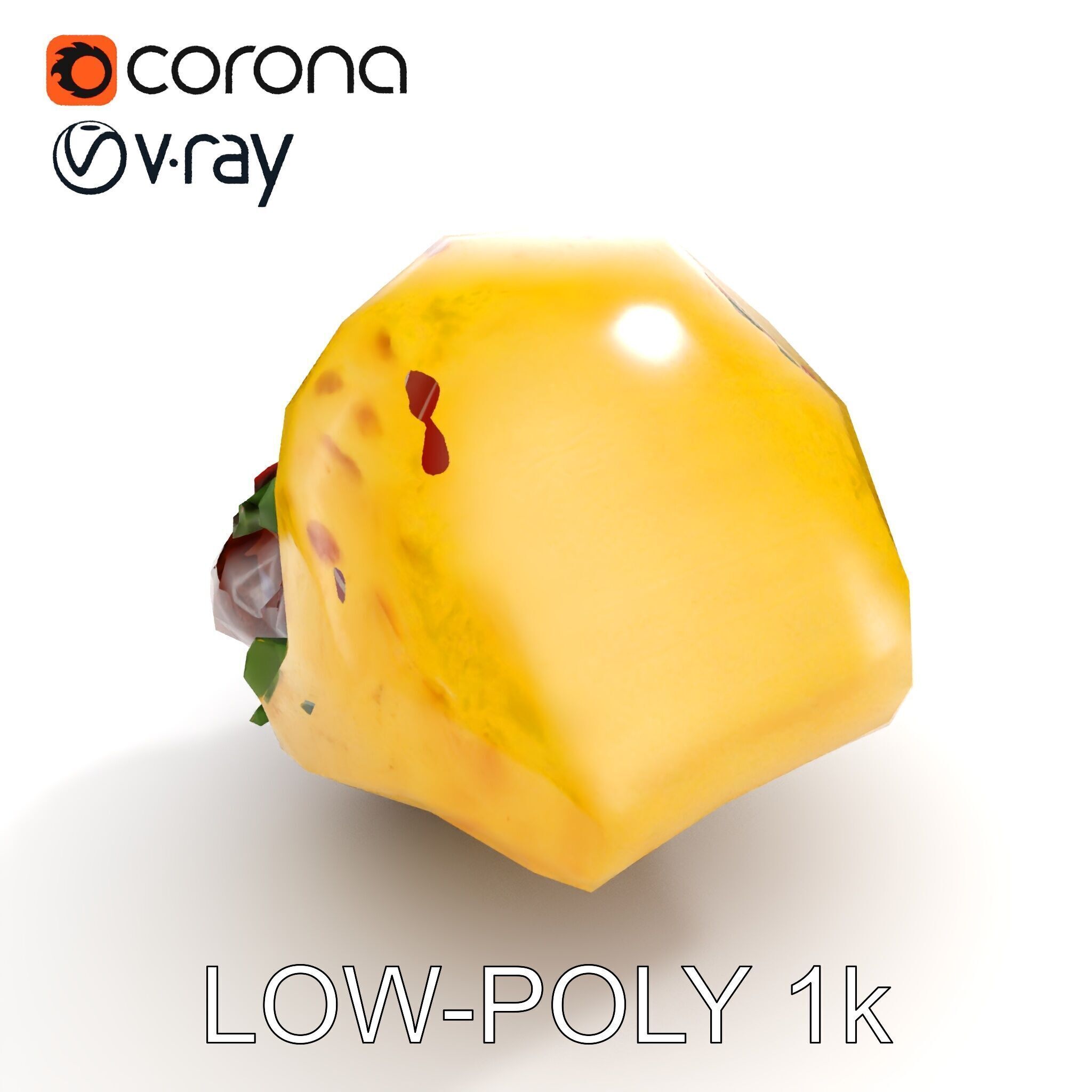 Tasty Shawarma Wrap D Model Pack Low-poly 3D model_20