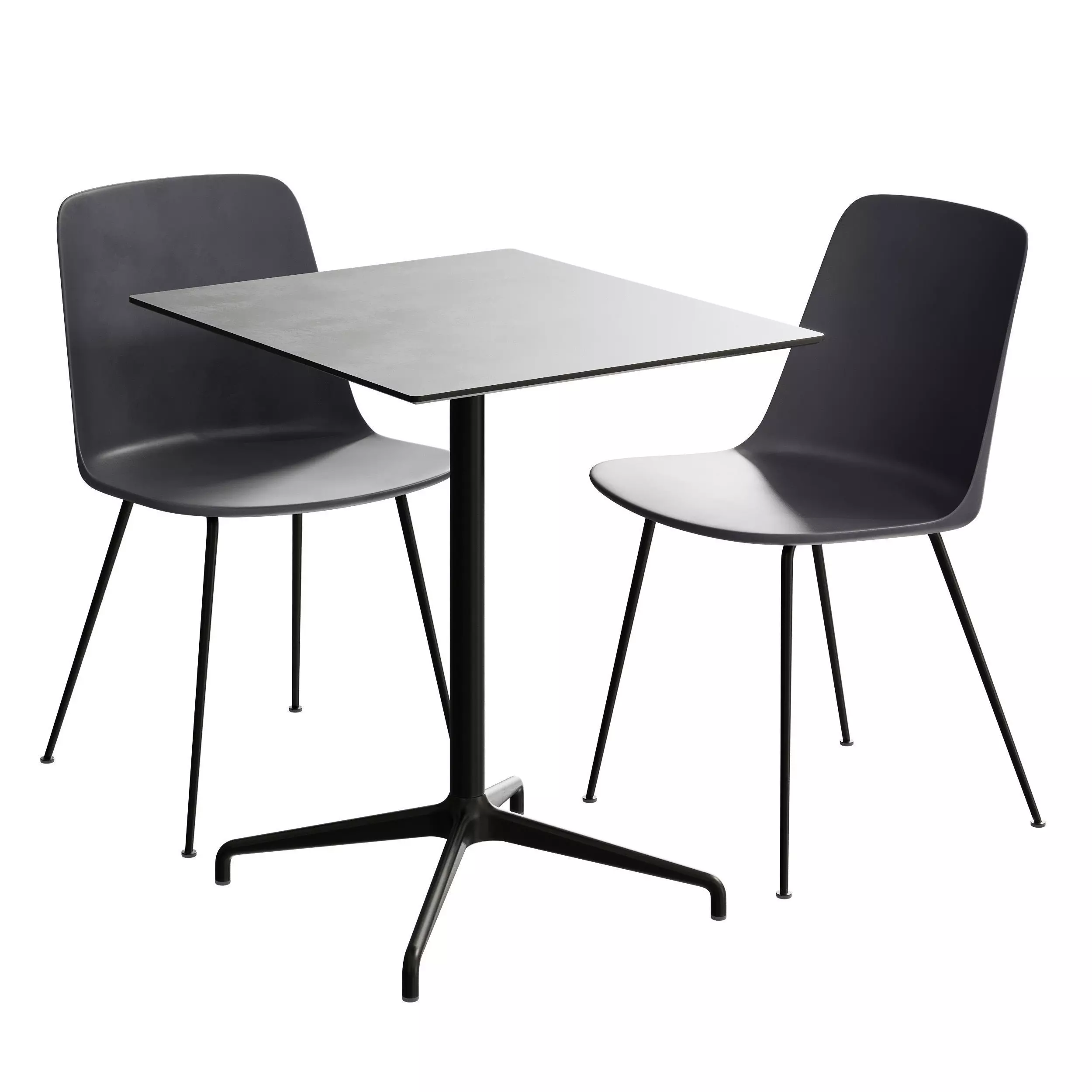 AndTradition Rely HW6 ATD4 Chair and Table by Hee Welling 3D model_0