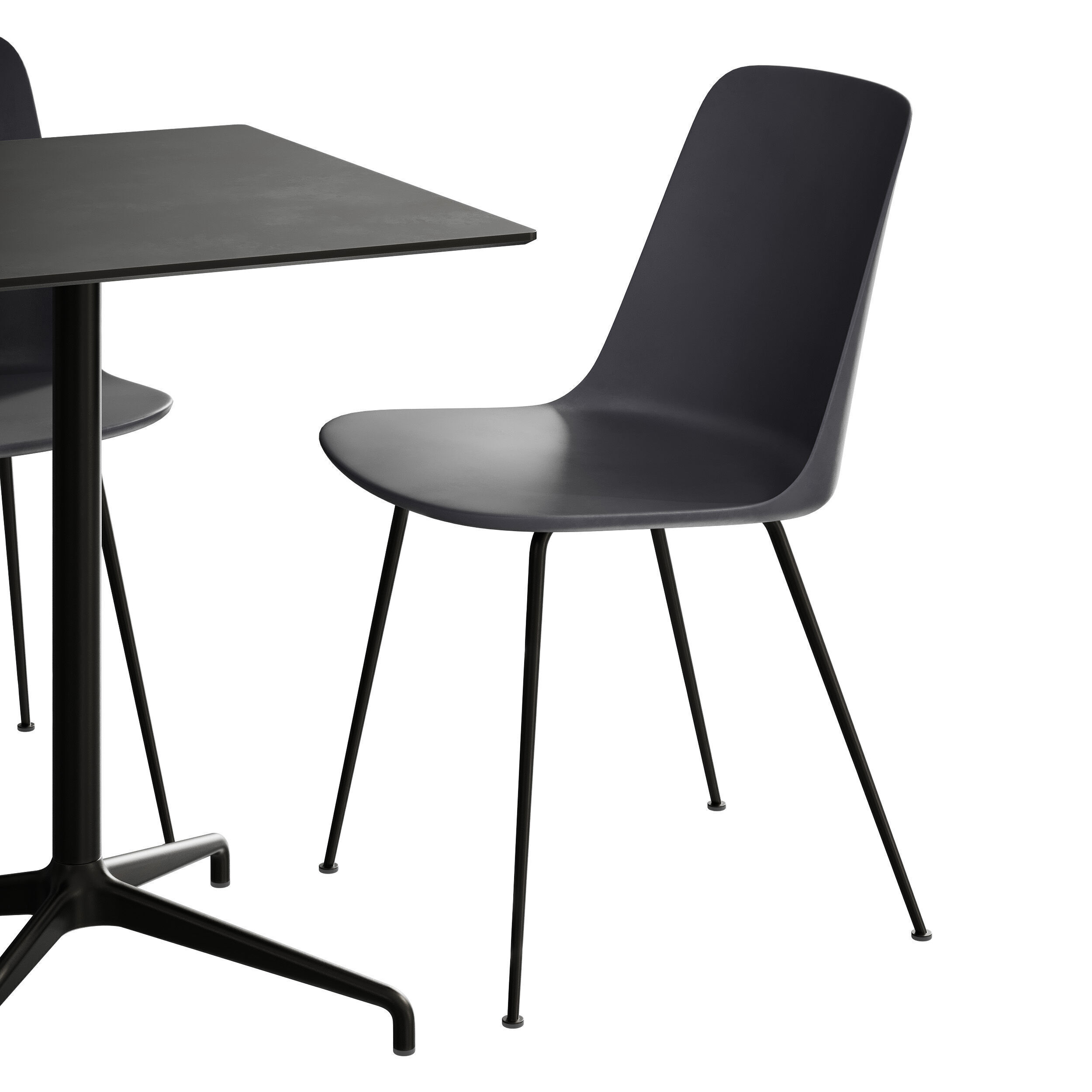 AndTradition Rely HW6 ATD4 Chair and Table by Hee Welling 3D model_1