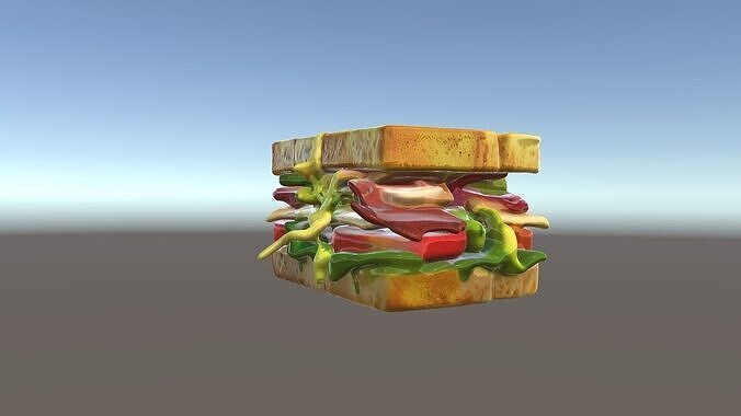 Delicious Sandwich Model Pack with Realistic Ingredients Low-poly 3D model 5