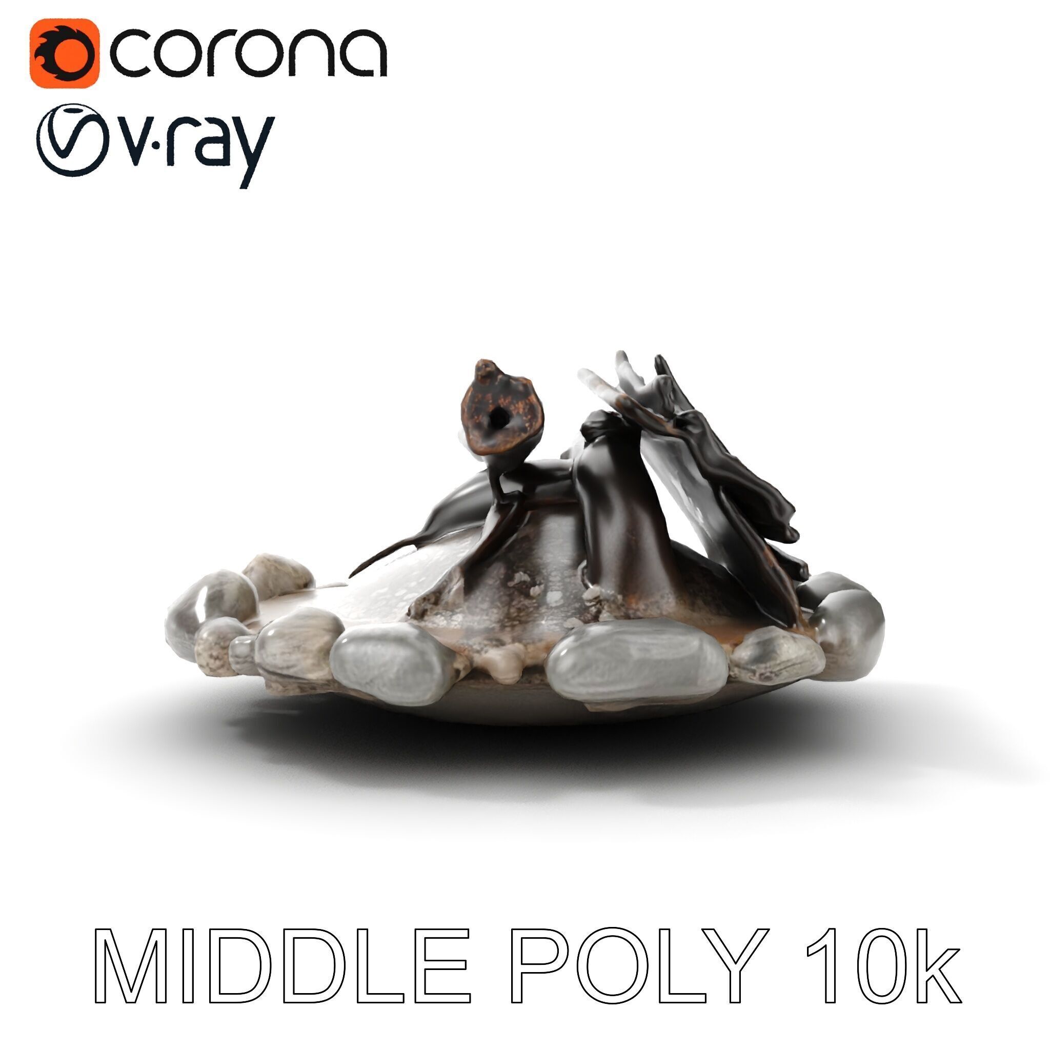 Campfire and Stone Circle D Model Pack Low-poly 3D model_6