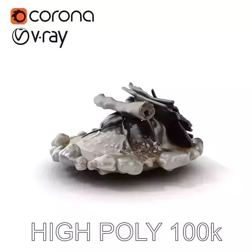 Campfire and Stone Circle D Model Pack Low-poly 3D model