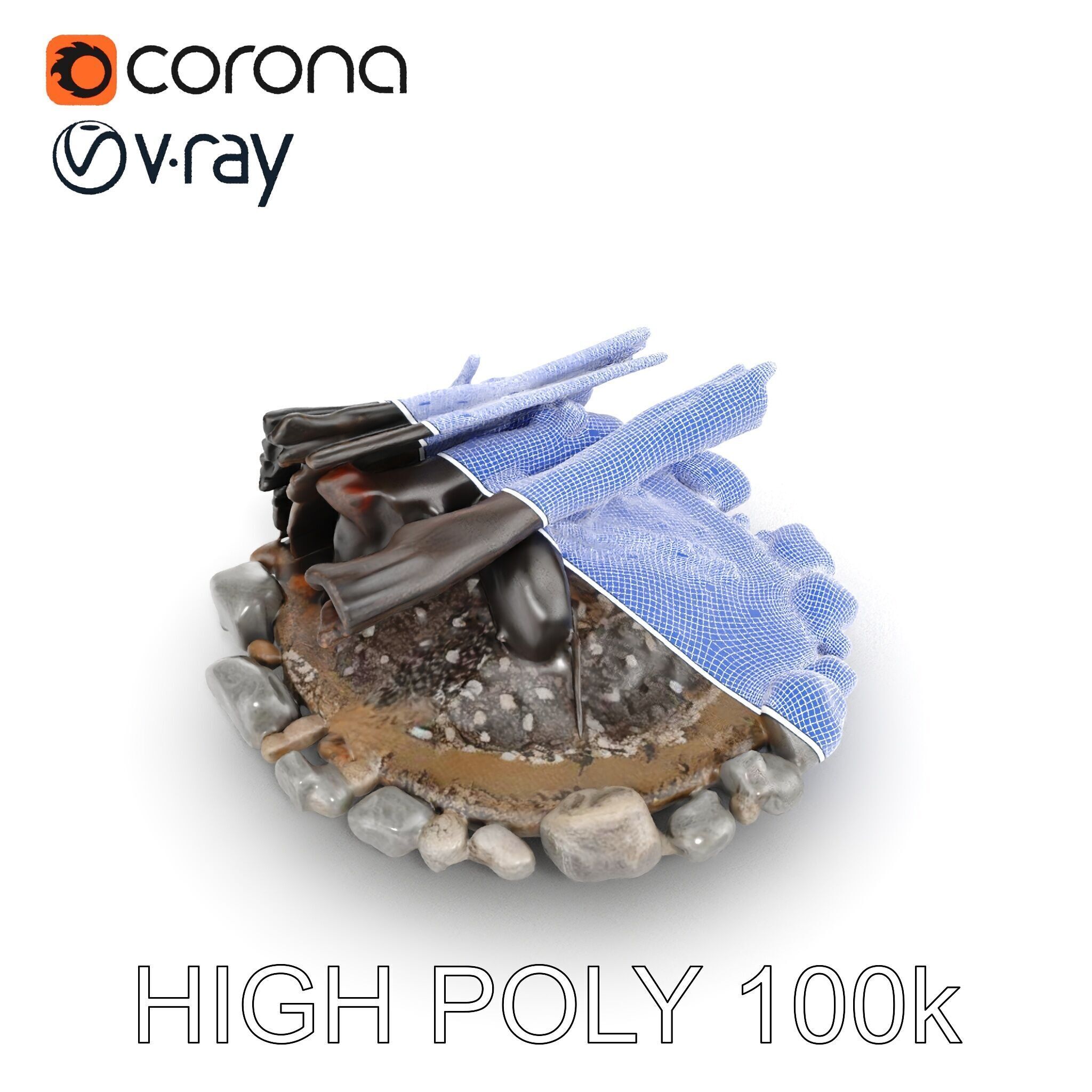 Campfire and Stone Circle D Model Pack Low-poly 3D model_35