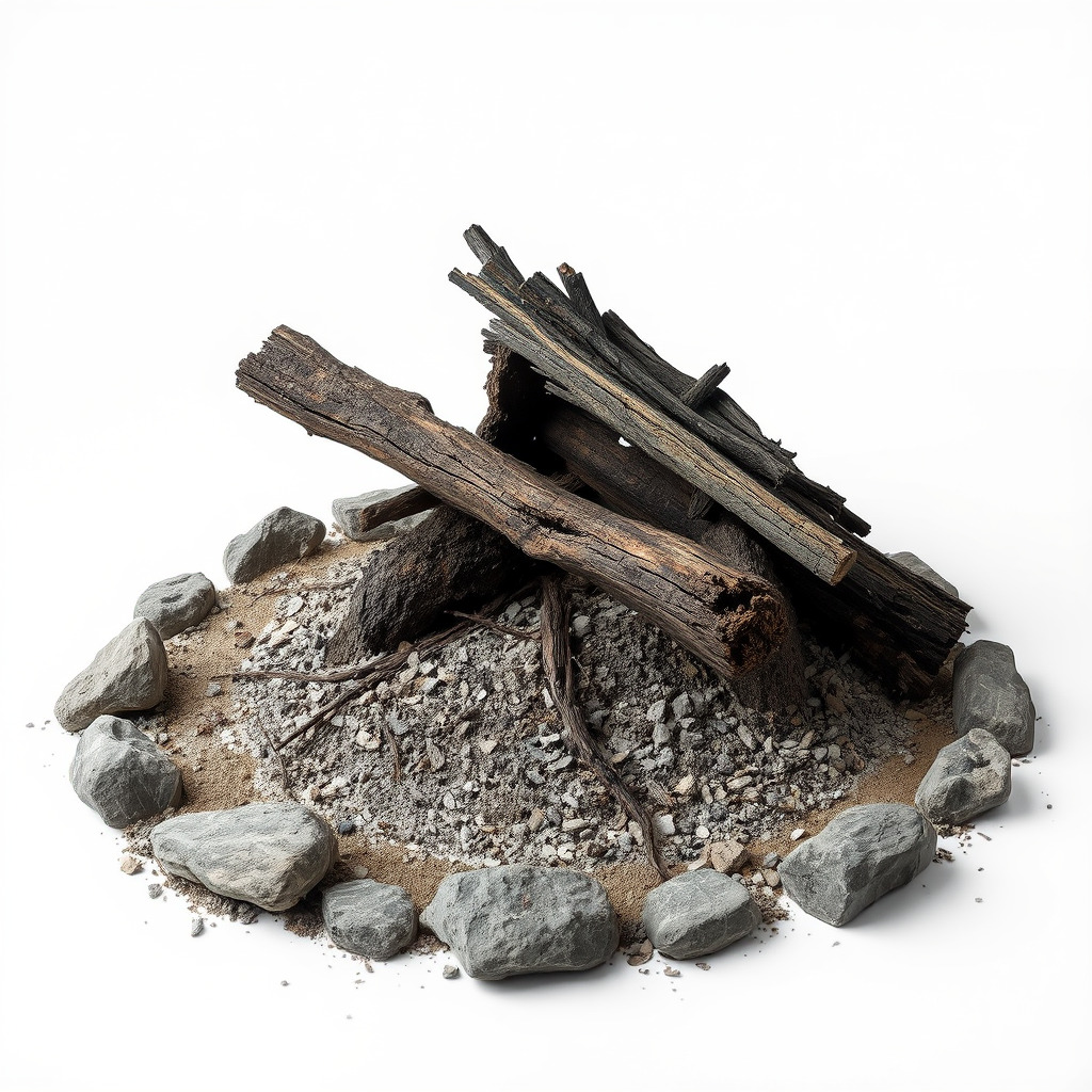 Campfire and Stone Circle D Model Pack Low-poly 3D model_2