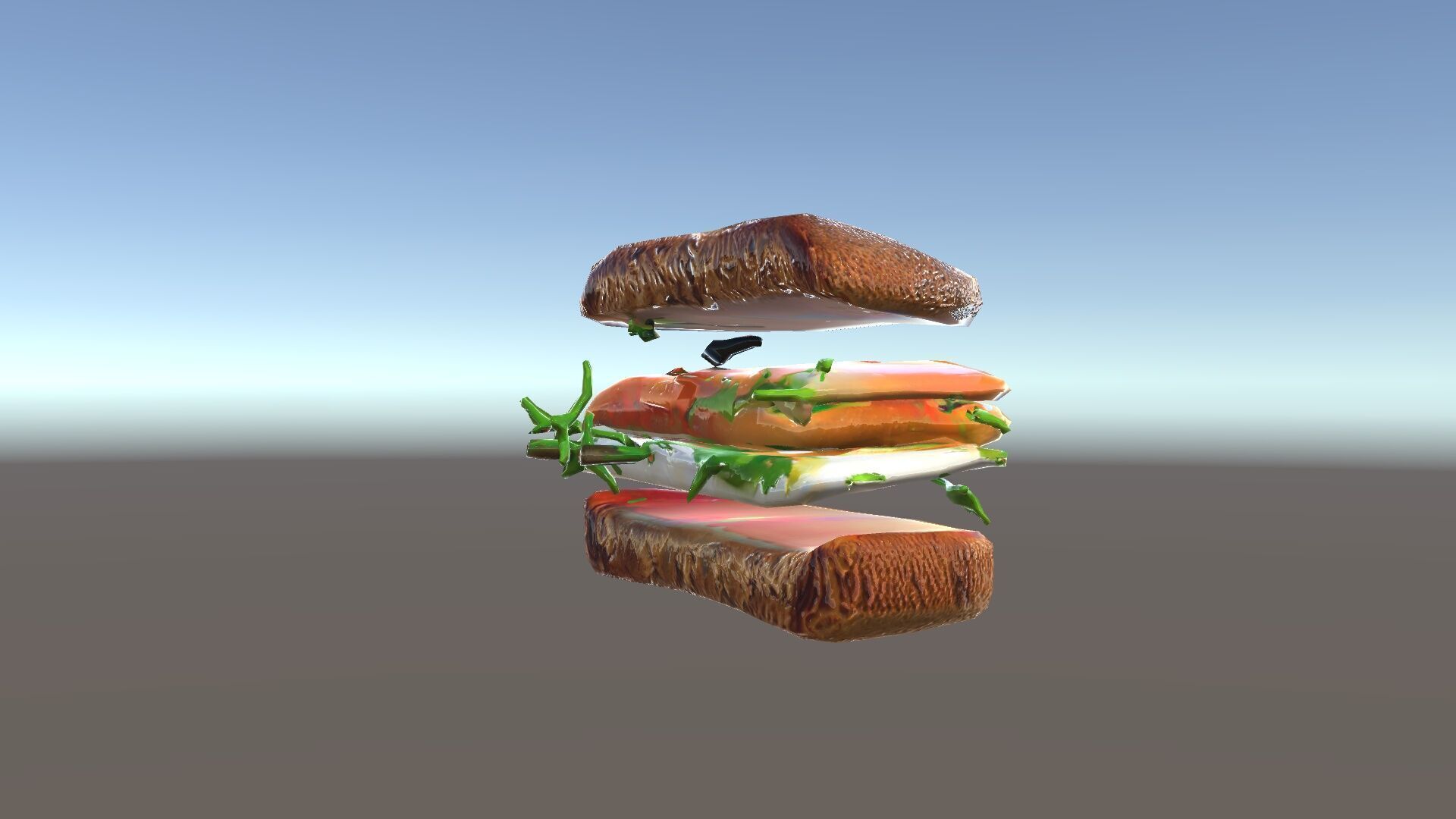 Smoked Salmon Sandwich model pack for realistic rendering and... Low-poly 3D model_34