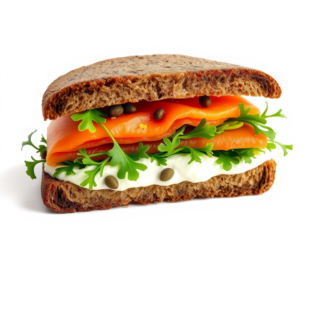 Smoked Salmon Sandwich model pack for realistic rendering and... Low-poly 3D model_2