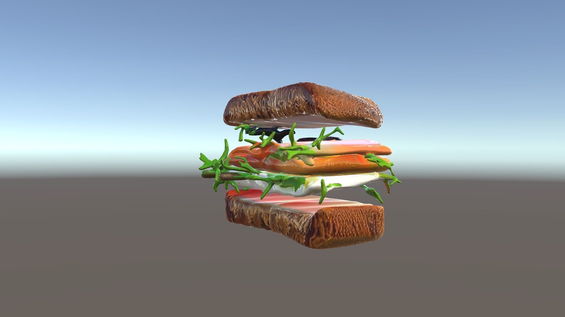 Smoked Salmon Sandwich model pack for realistic rendering and... Low-poly 3D model_33