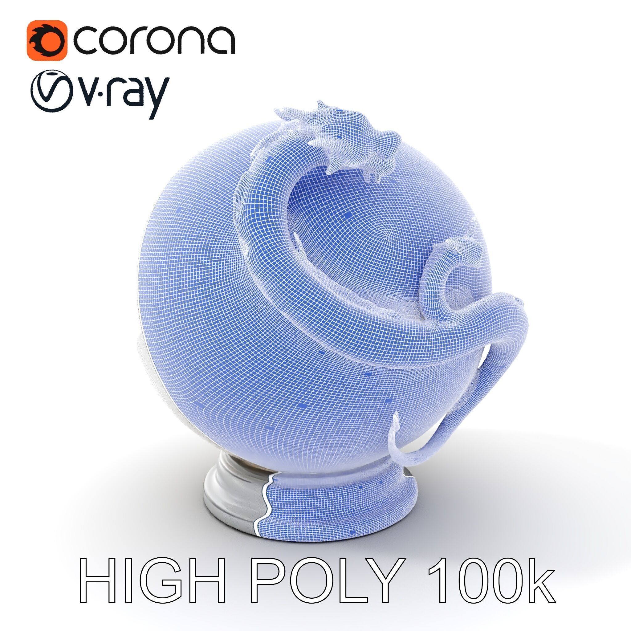 Dragon Sphere Decorative Model Pack Low-poly 3D model_4