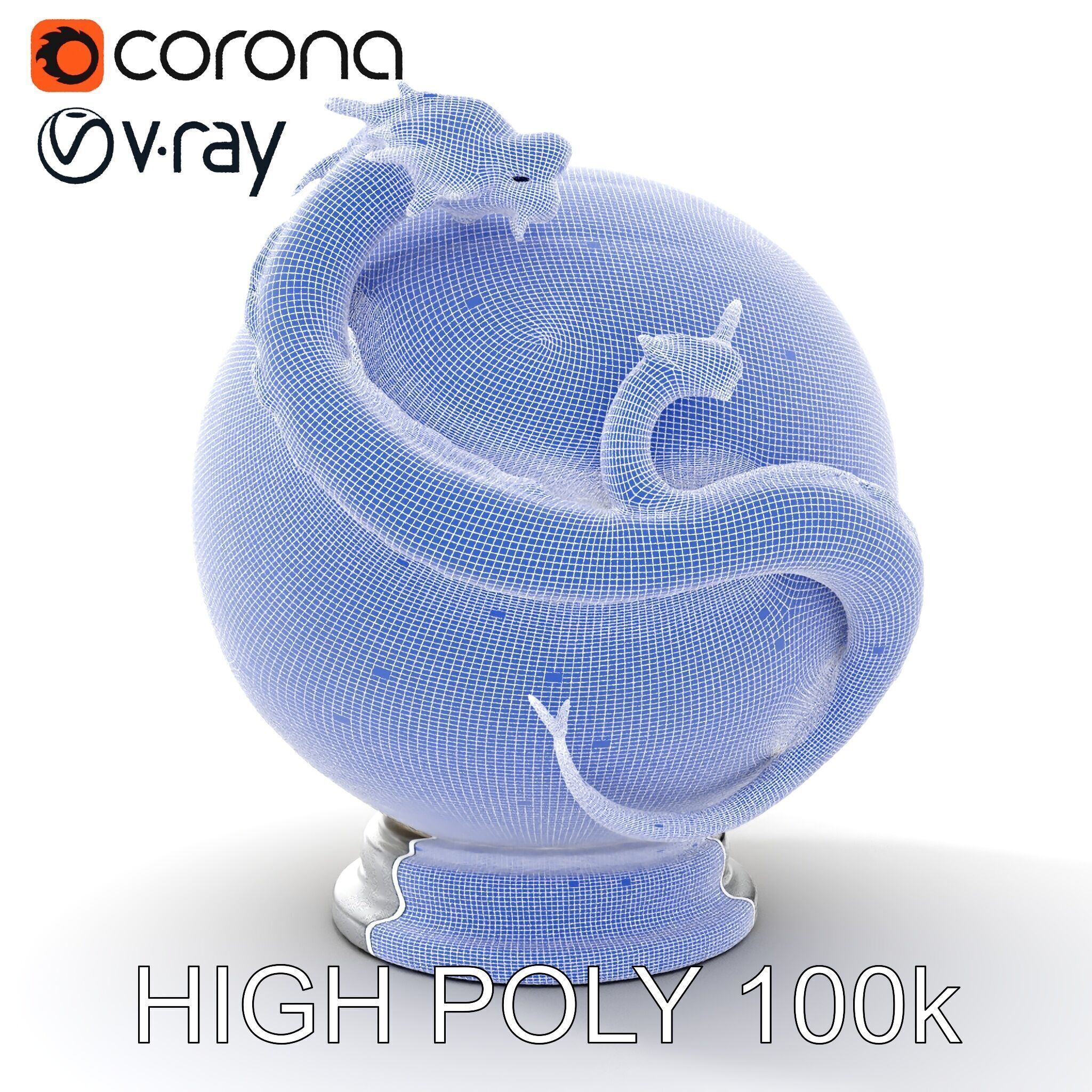 Dragon Sphere Decorative Model Pack Low-poly 3D model_35