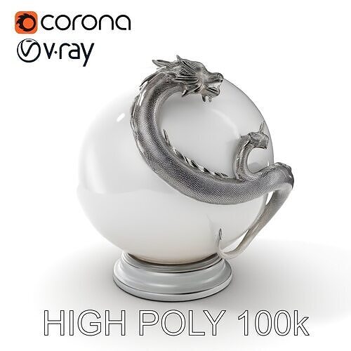Dragon Sphere Decorative Model Pack Low-poly 3D model