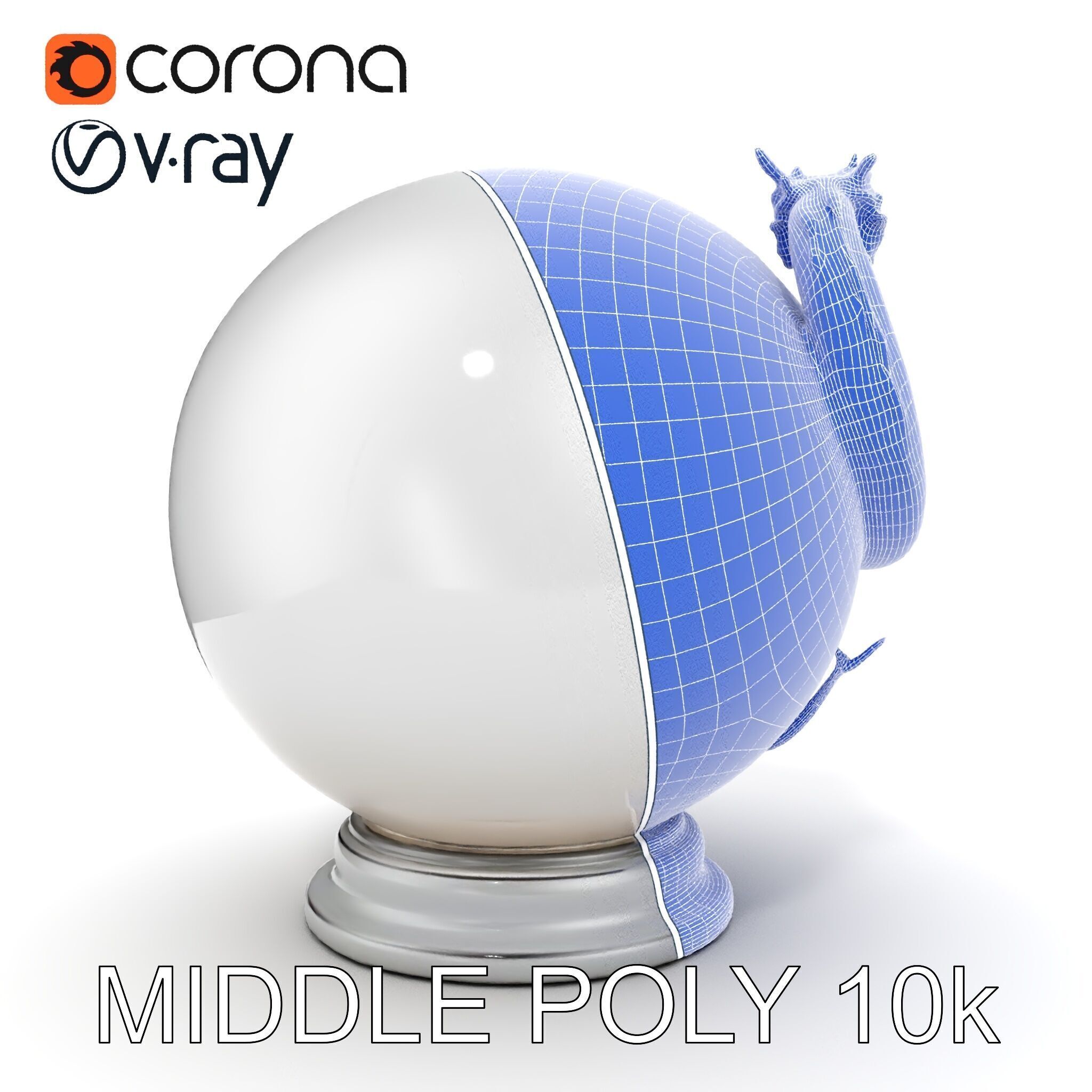 Dragon Sphere Decorative Model Pack Low-poly 3D model_30