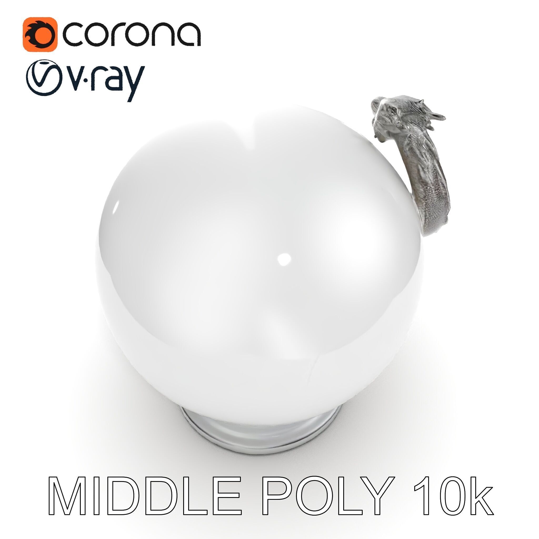 Dragon Sphere Decorative Model Pack Low-poly 3D model_6