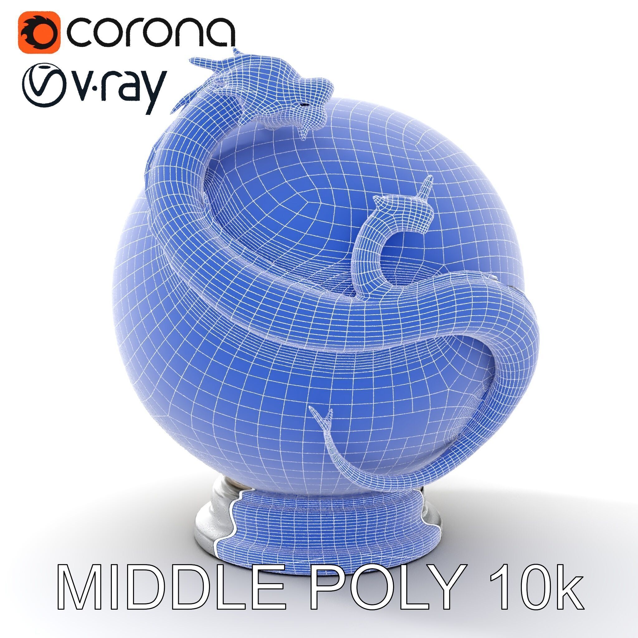 Dragon Sphere Decorative Model Pack Low-poly 3D model_16