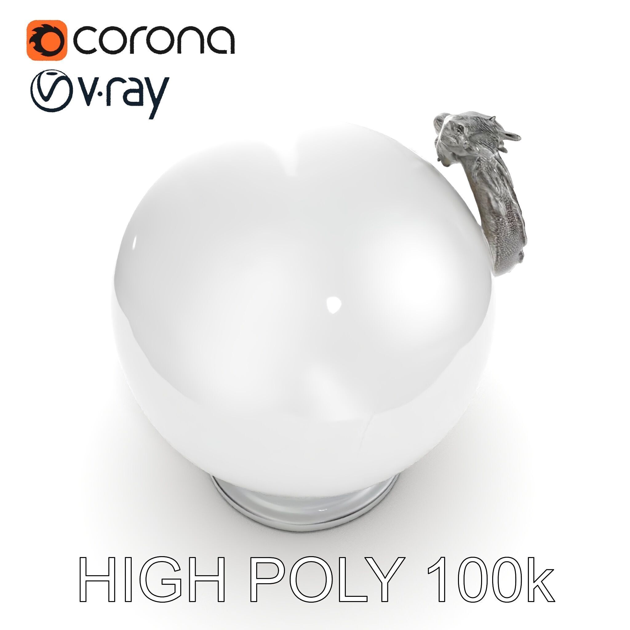 Dragon Sphere Decorative Model Pack Low-poly 3D model_18