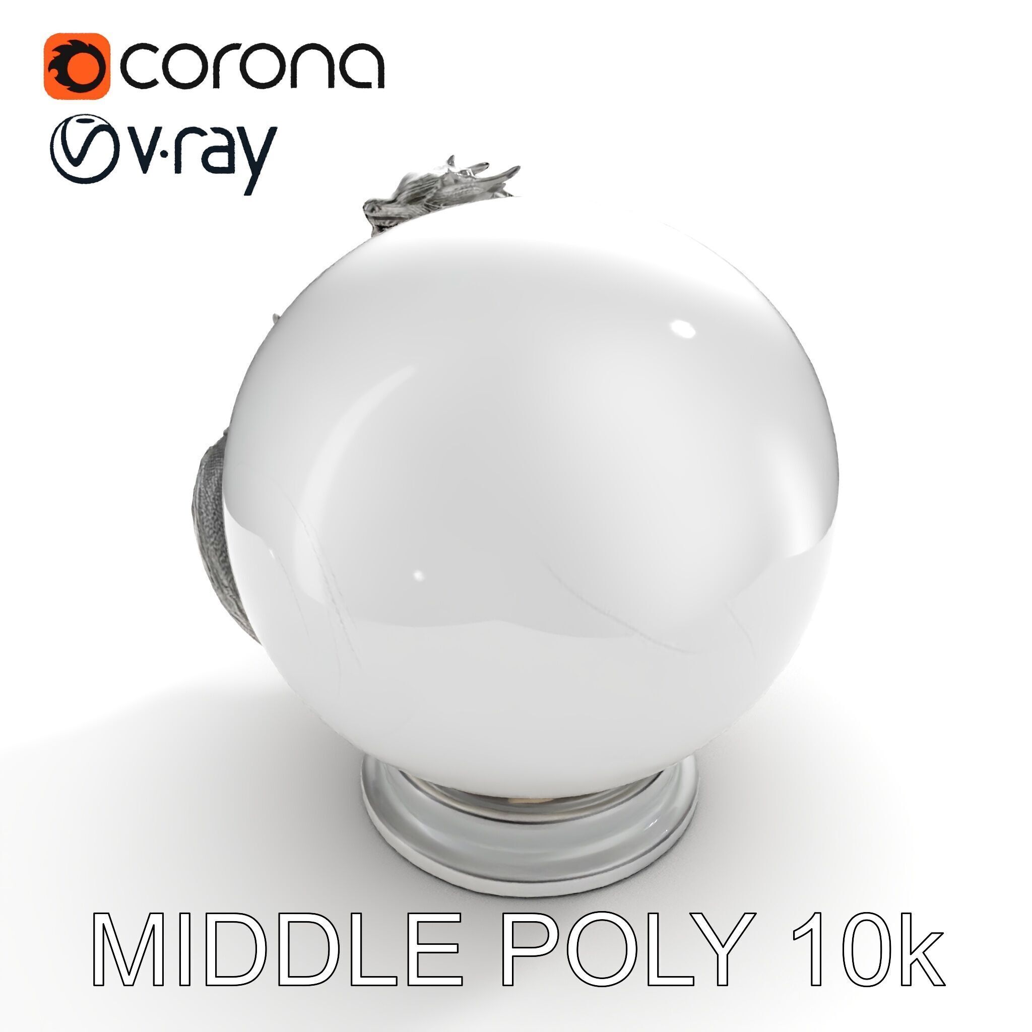 Dragon Sphere Decorative Model Pack Low-poly 3D model_8