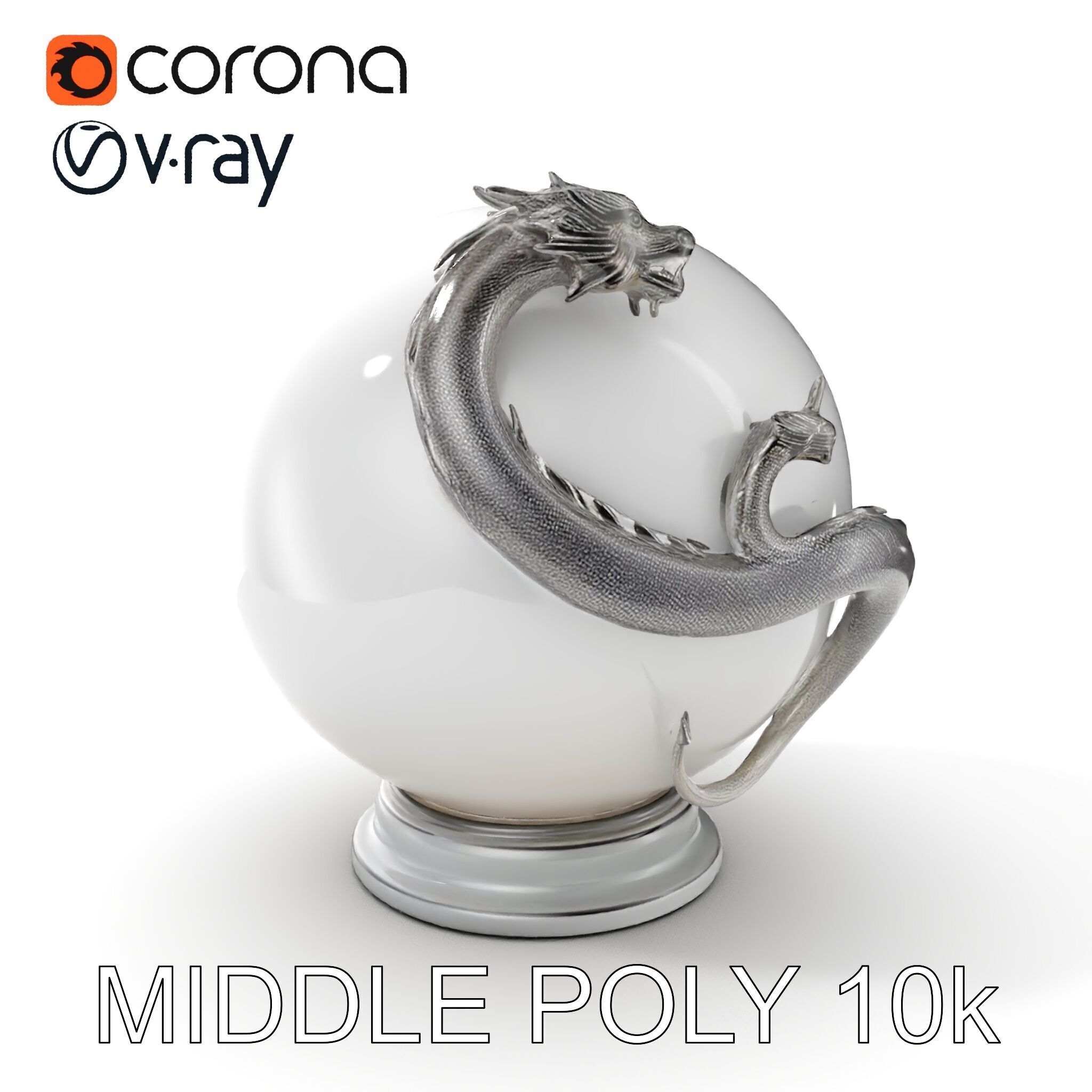 Dragon Sphere Decorative Model Pack Low-poly 3D model_13