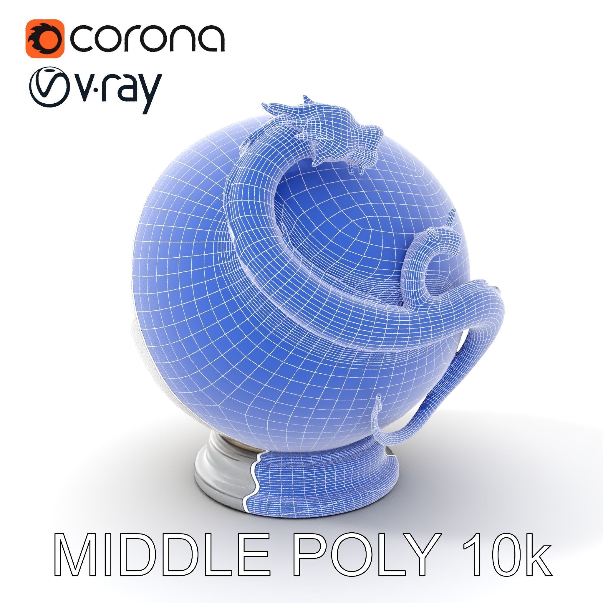 Dragon Sphere Decorative Model Pack Low-poly 3D model_24
