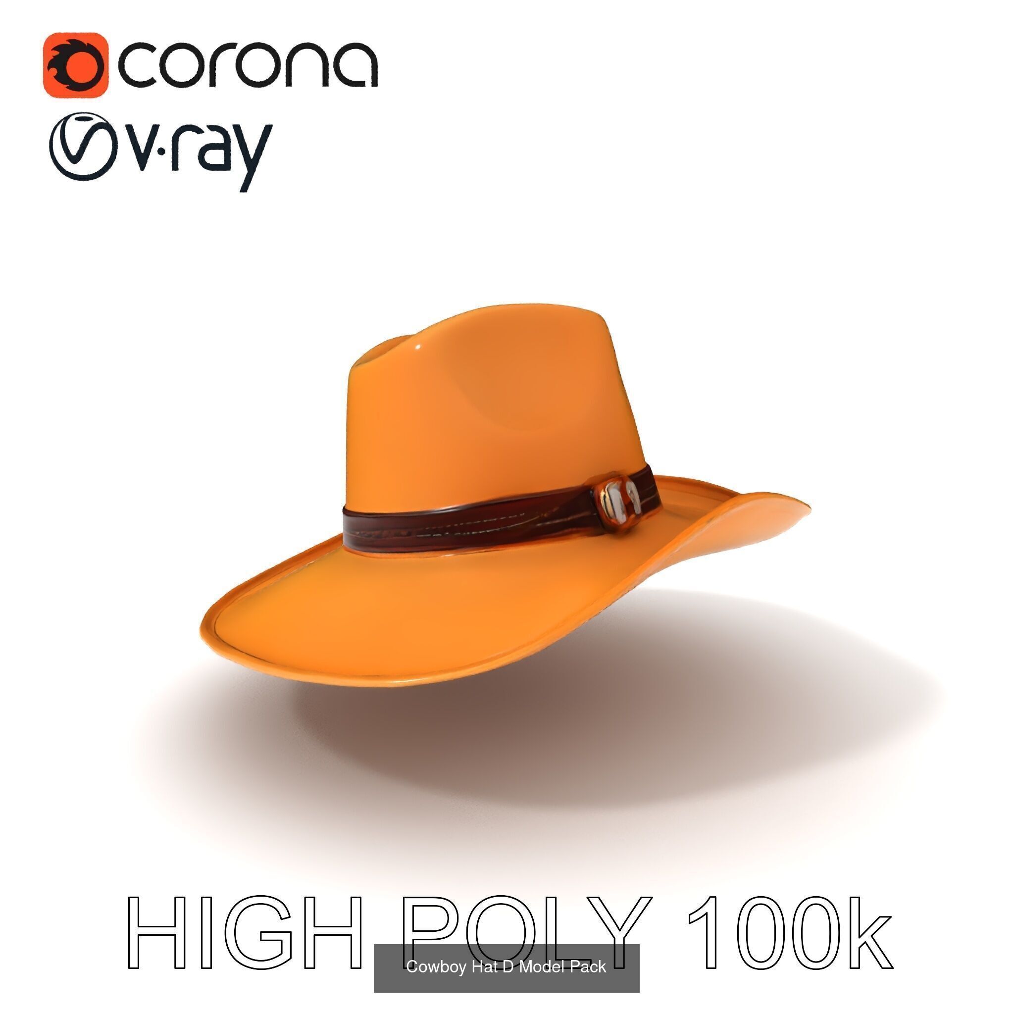 Authentic Cowboy  Leather Accessory 3D Models Pack 3D Model Collection_19