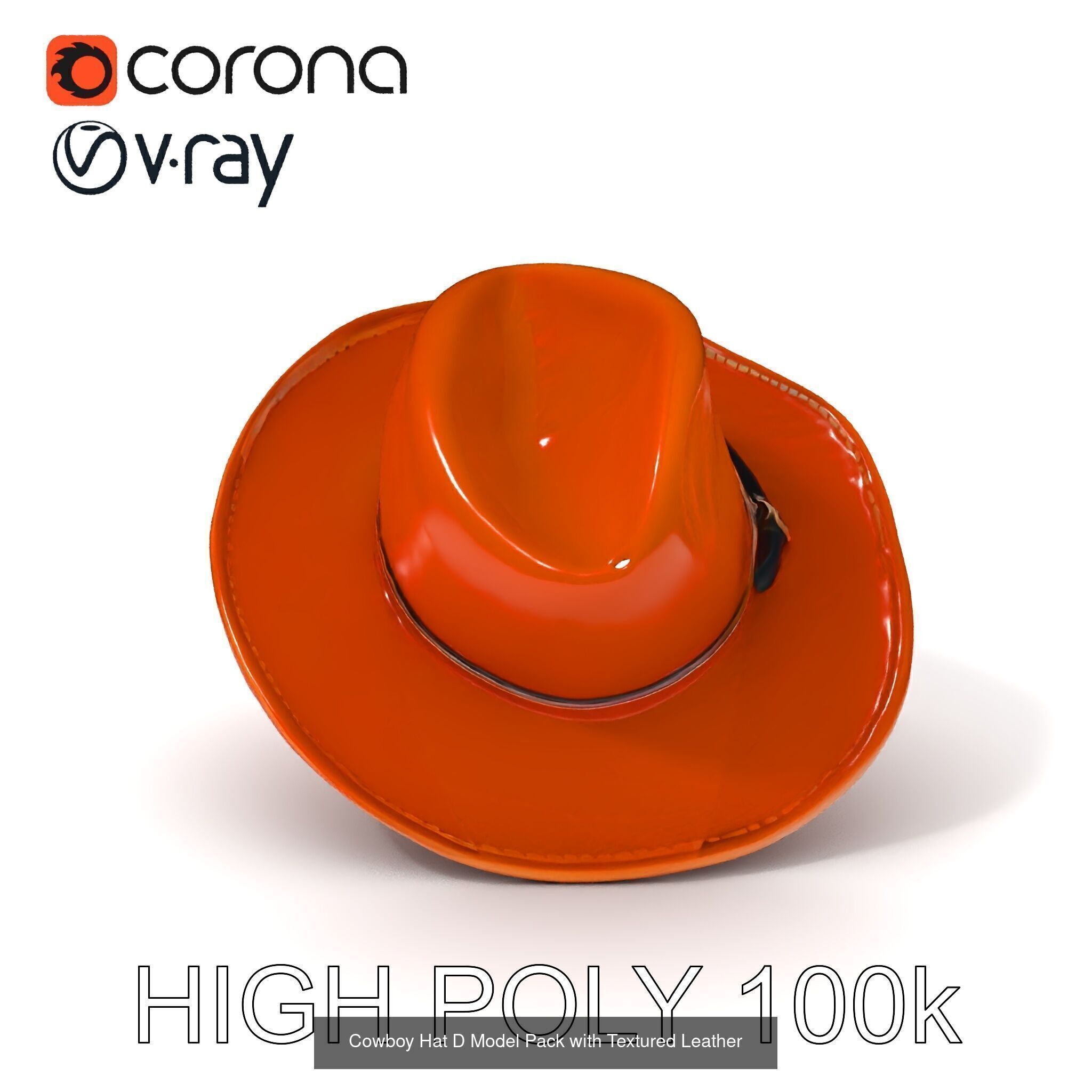 Authentic Cowboy  Leather Accessory 3D Models Pack 3D Model Collection_17