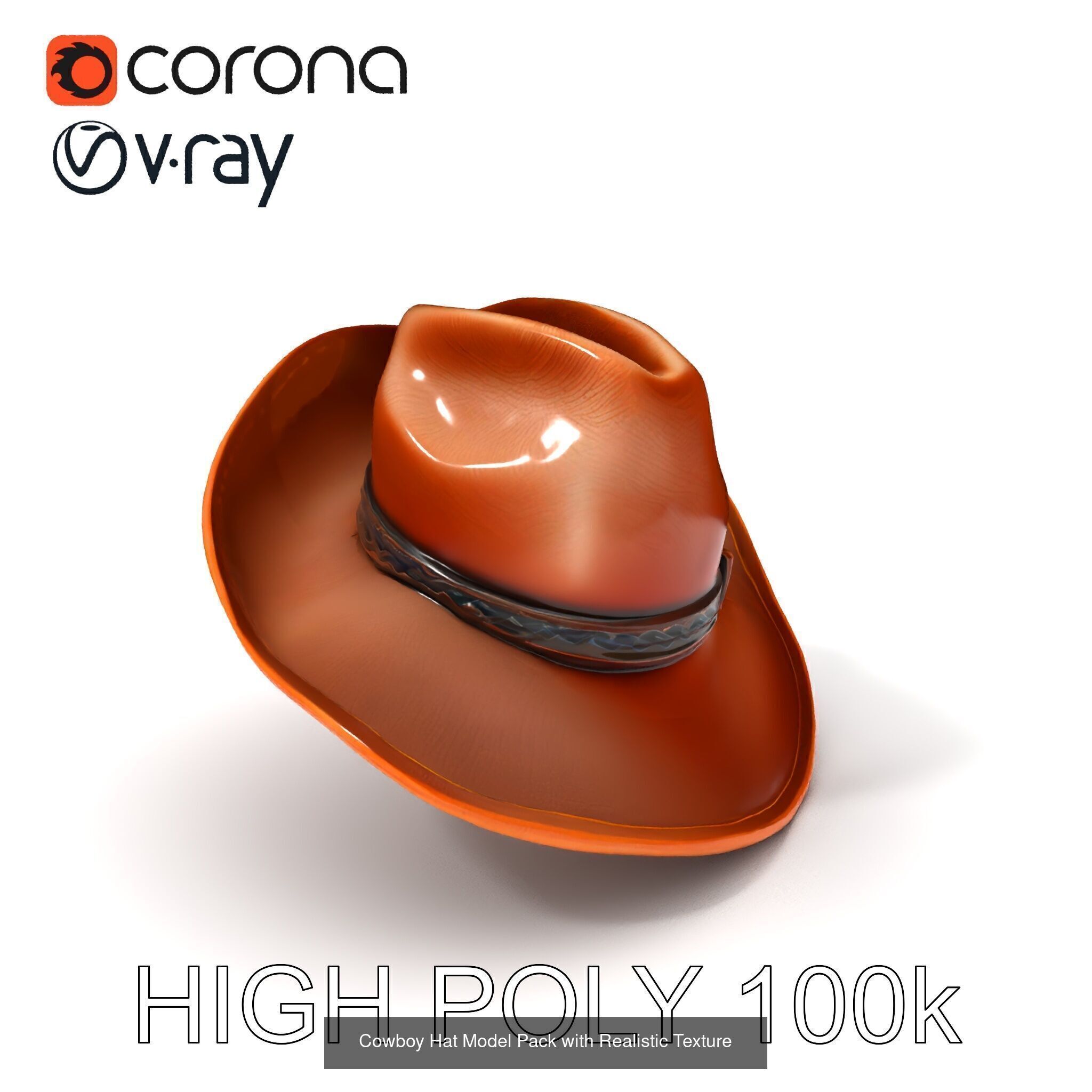 Authentic Cowboy  Leather Accessory 3D Models Pack 3D Model Collection_16