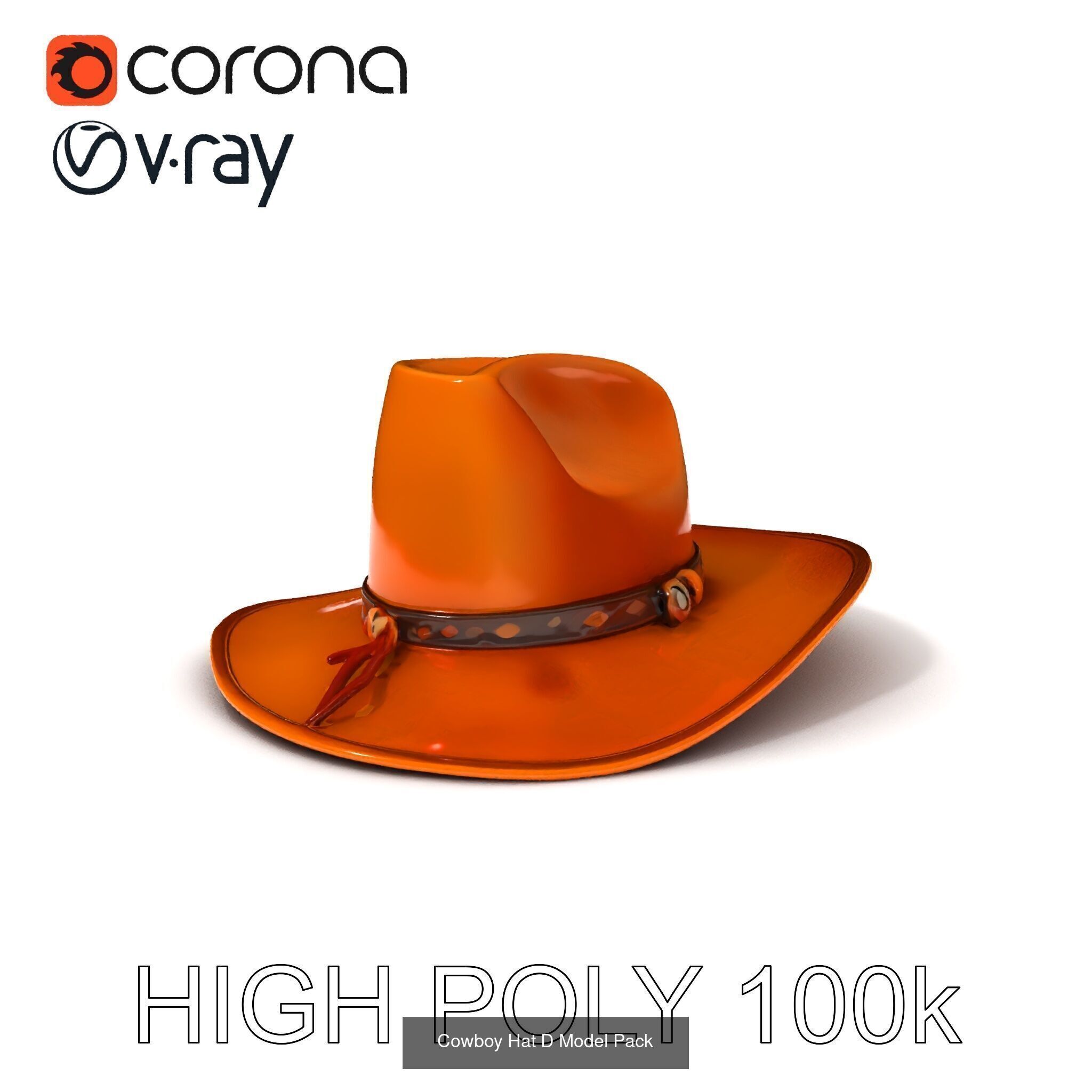 Authentic Cowboy  Leather Accessory 3D Models Pack 3D Model Collection_23