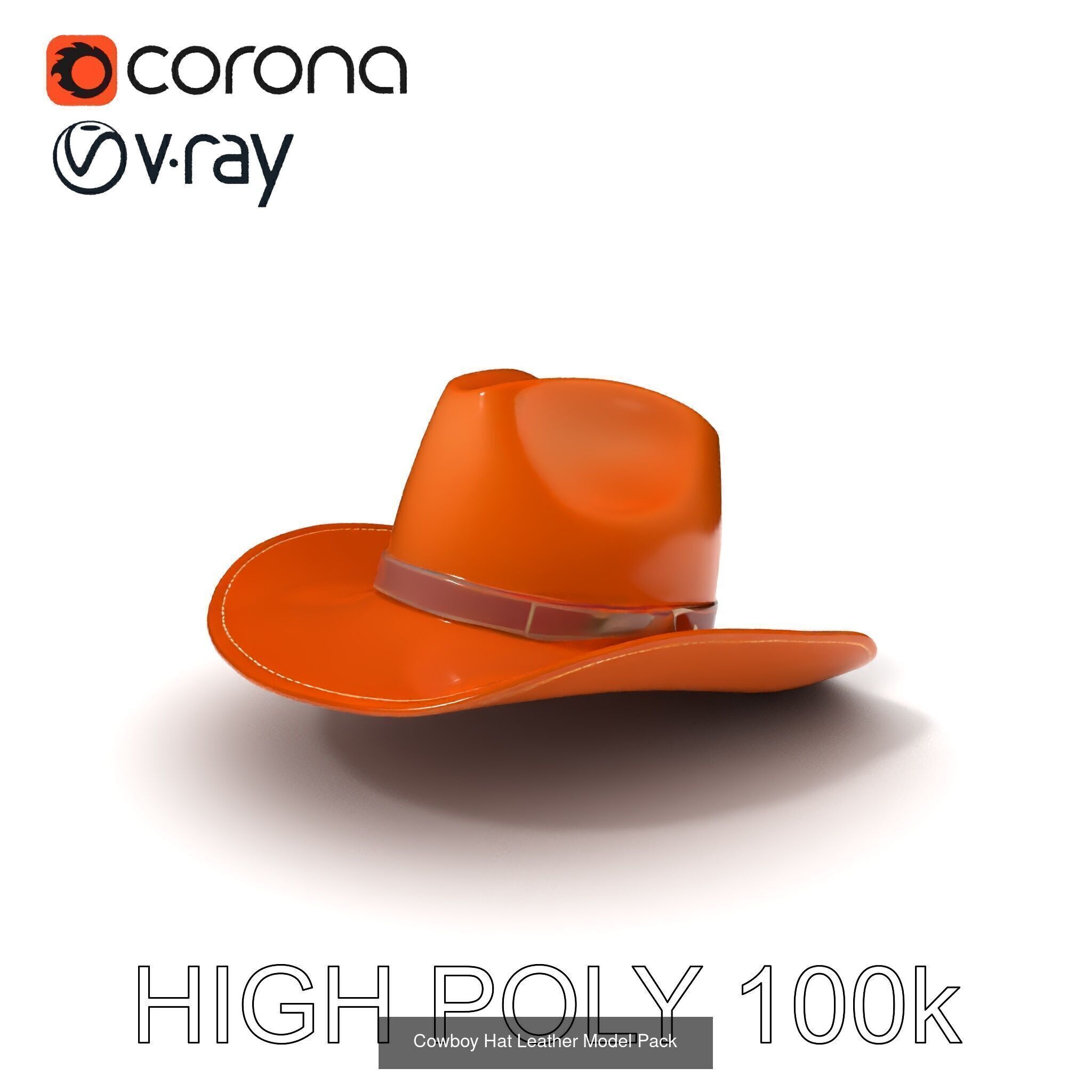 Authentic Cowboy  Leather Accessory 3D Models Pack 3D Model Collection_22