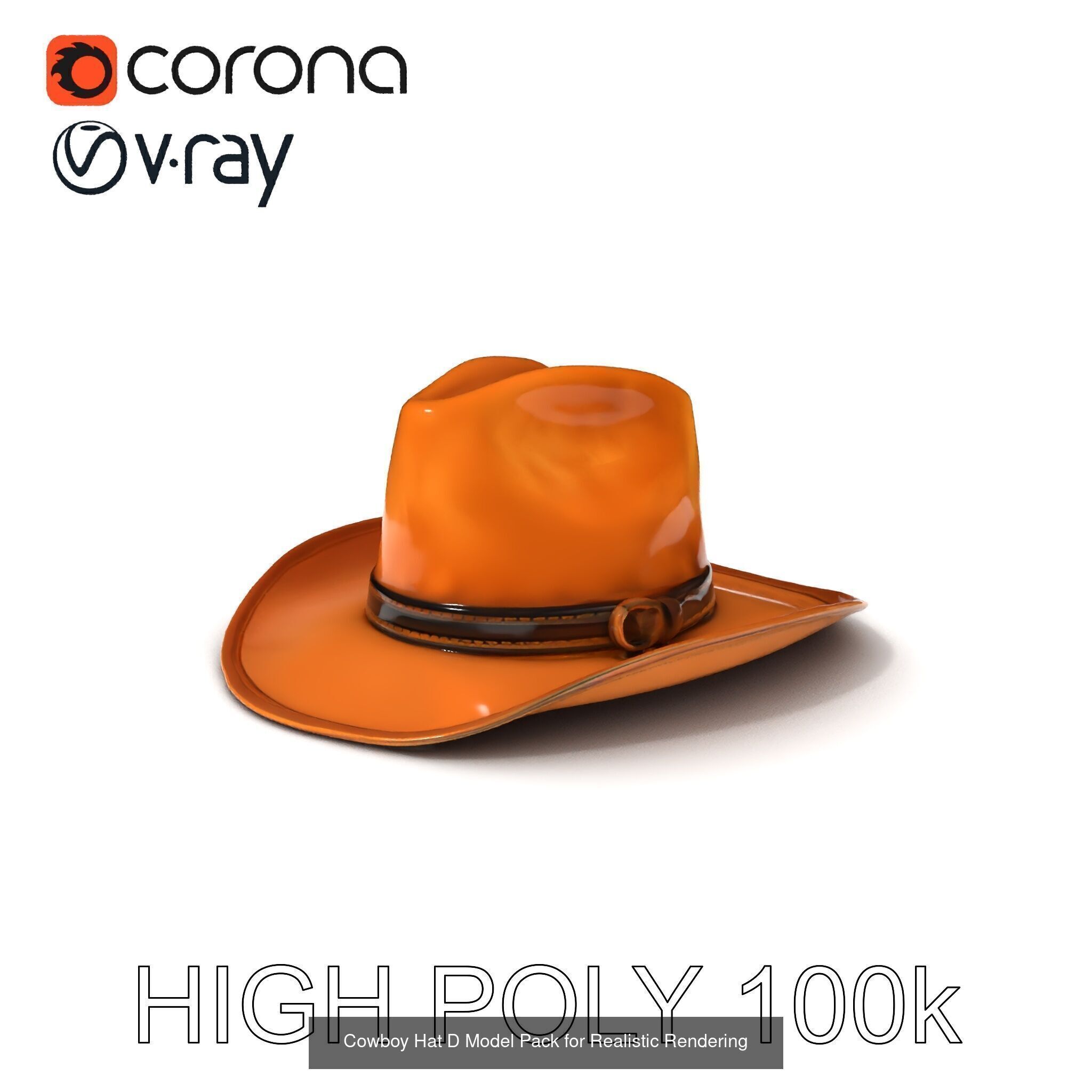 Authentic Cowboy  Leather Accessory 3D Models Pack 3D Model Collection_15