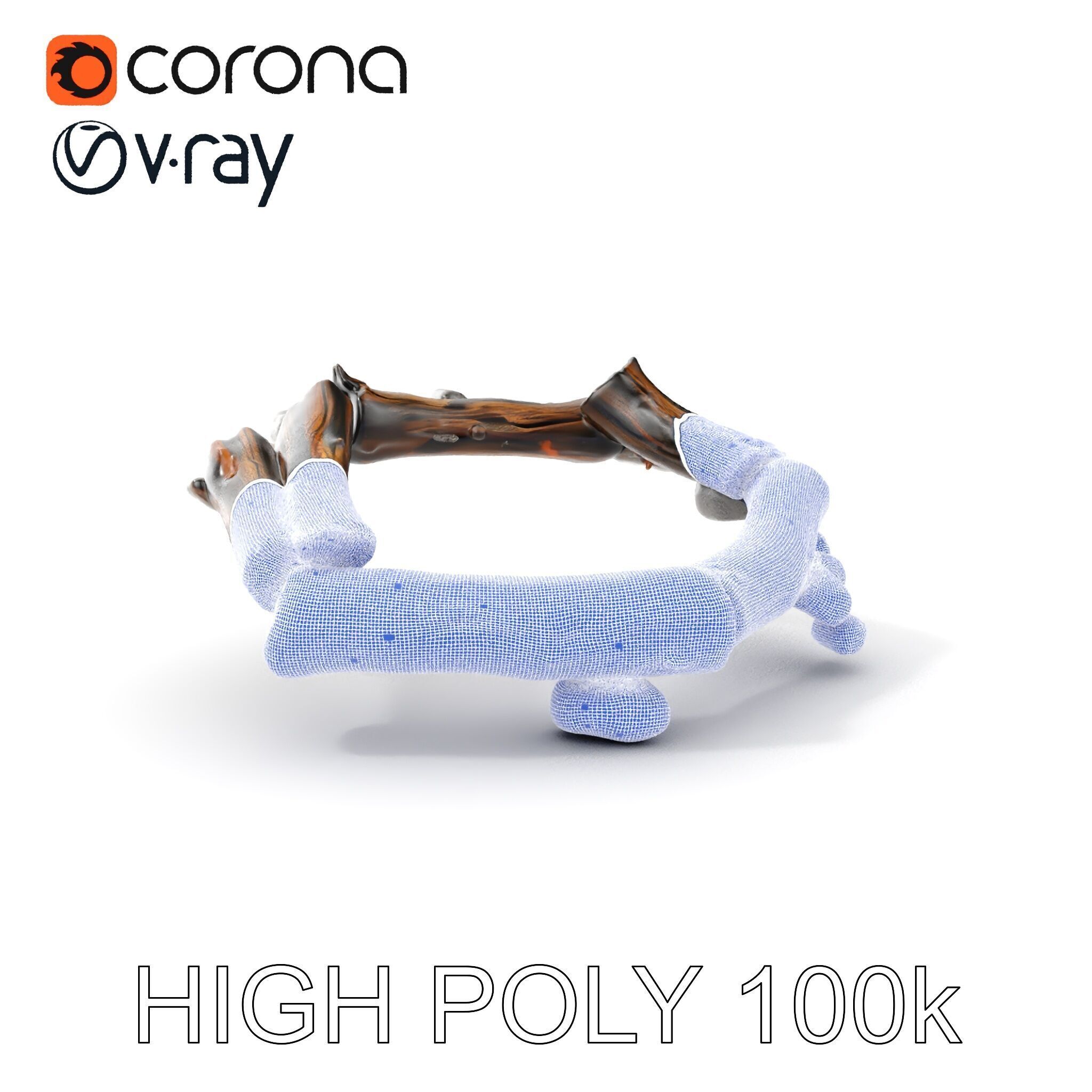 Realistic Campfire Model Pack with Detailed Logs and Stones Low-poly 3D model_4