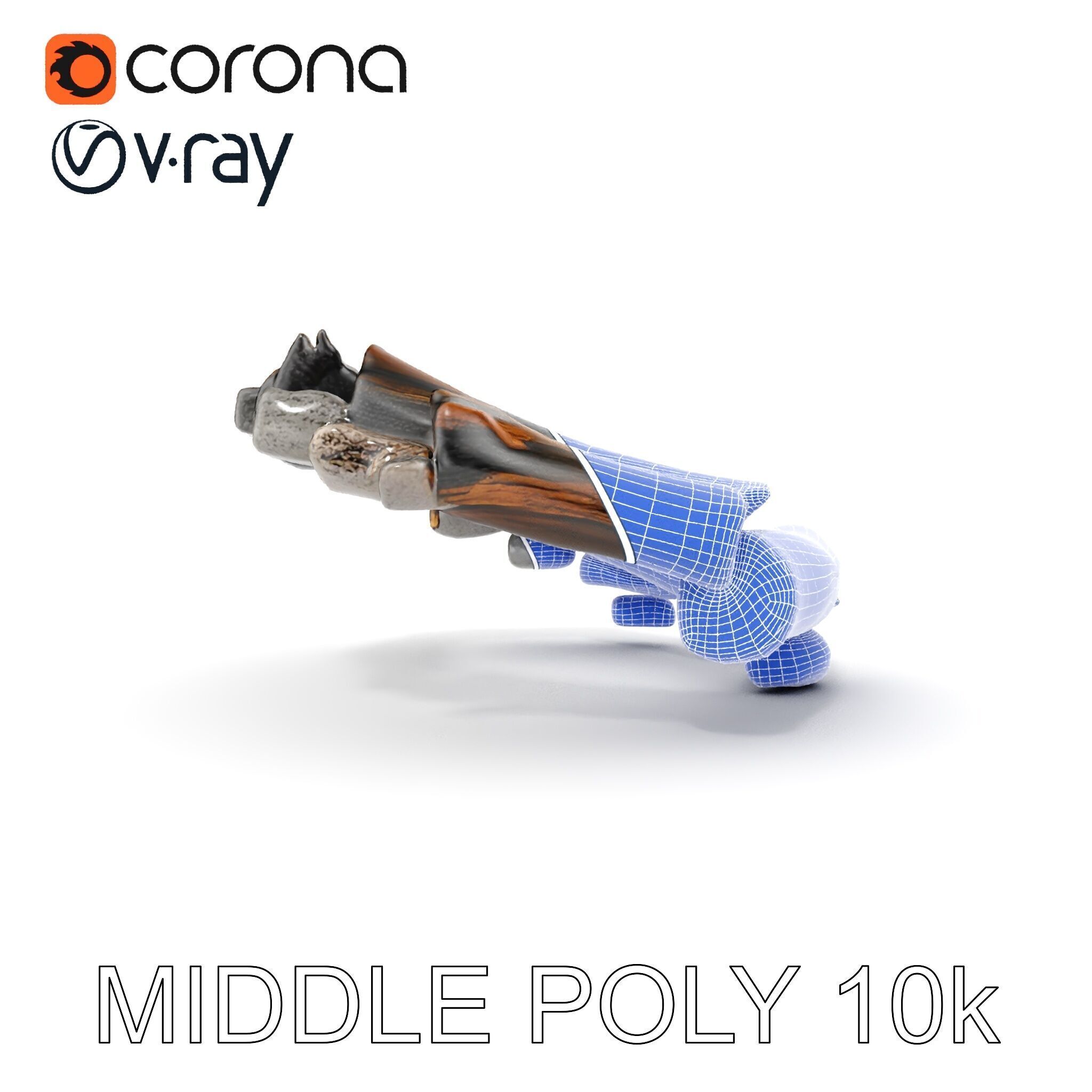 Realistic Campfire Model Pack with Detailed Logs and Stones Low-poly 3D model_30