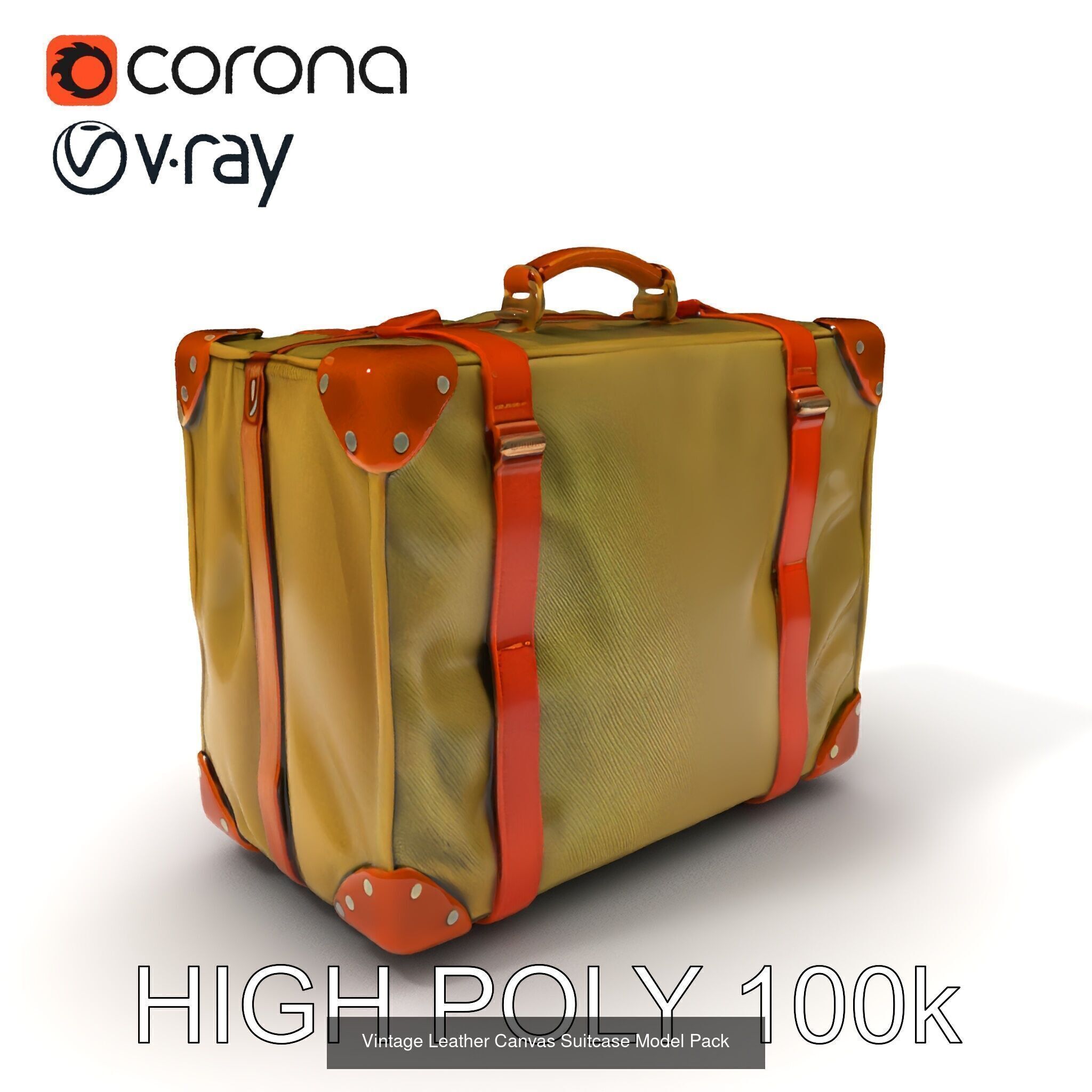 Stylish Suitcases  Briefcase Pack 3D Model Collection_8