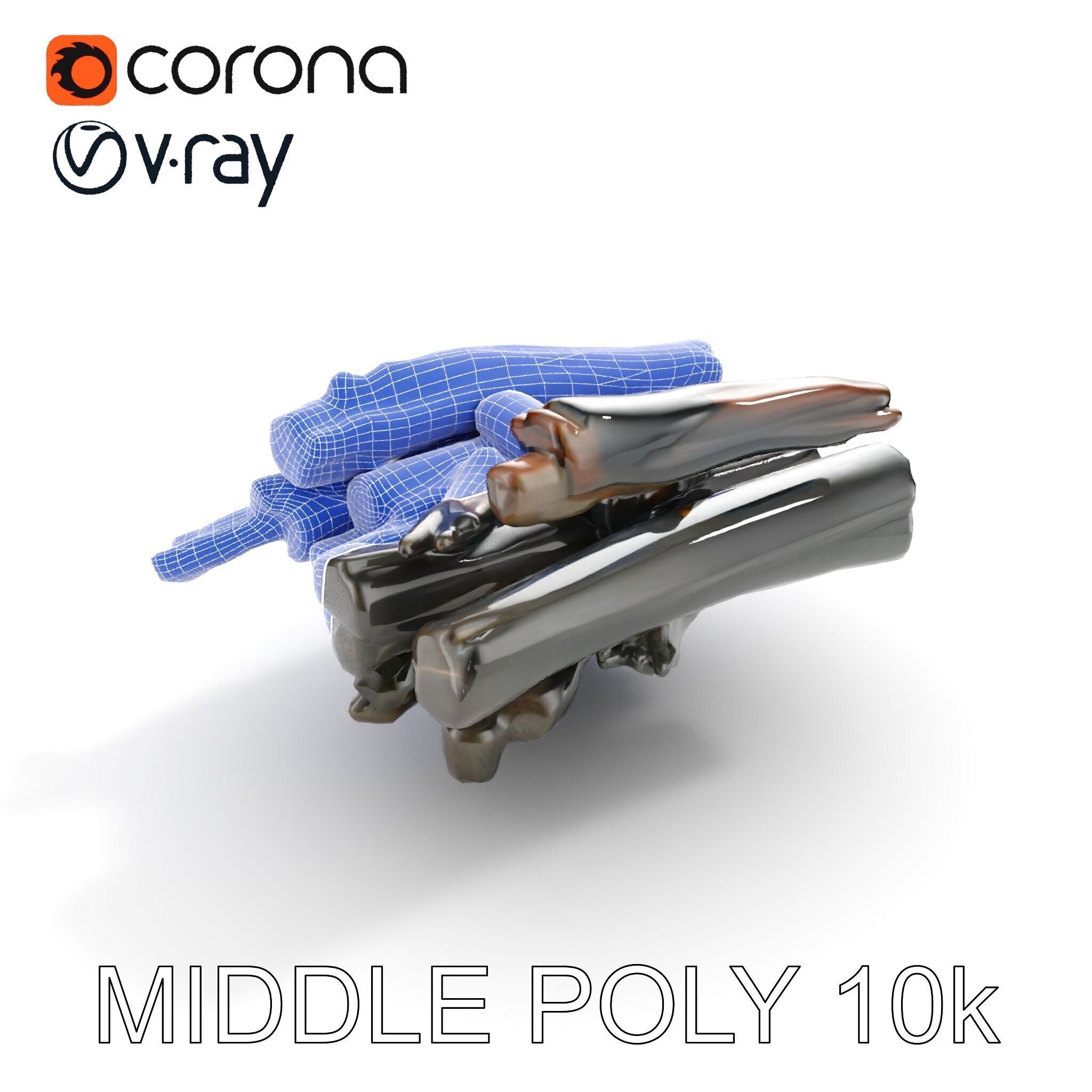 Burning Campfire Wood Model Pack for Realistic Environments Low-poly 3D model_22