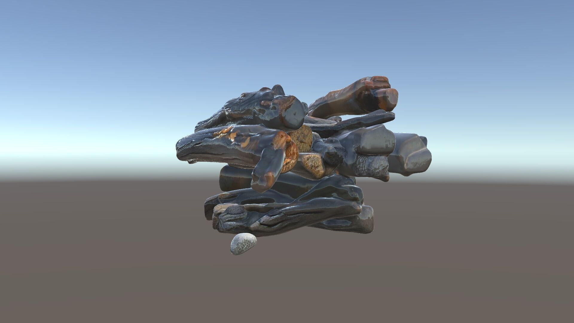 Burning Campfire Wood Model Pack for Realistic Environments Low-poly 3D model_5