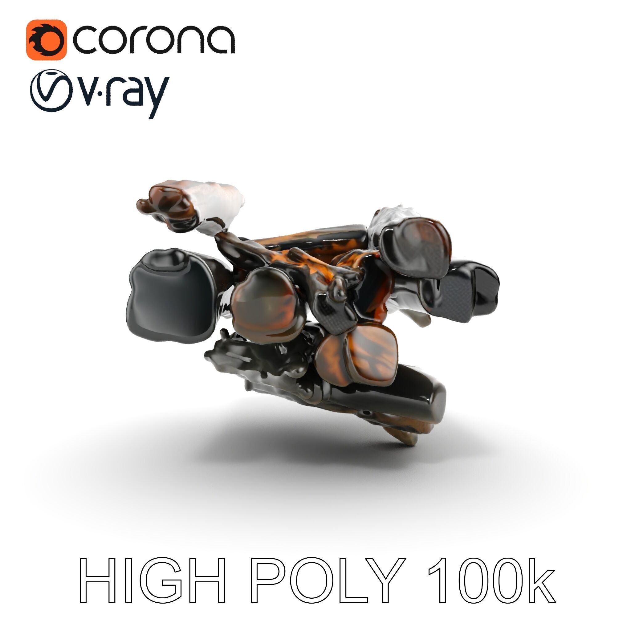 Burning Campfire Wood Model Pack for Realistic Environments Low-poly 3D model_15