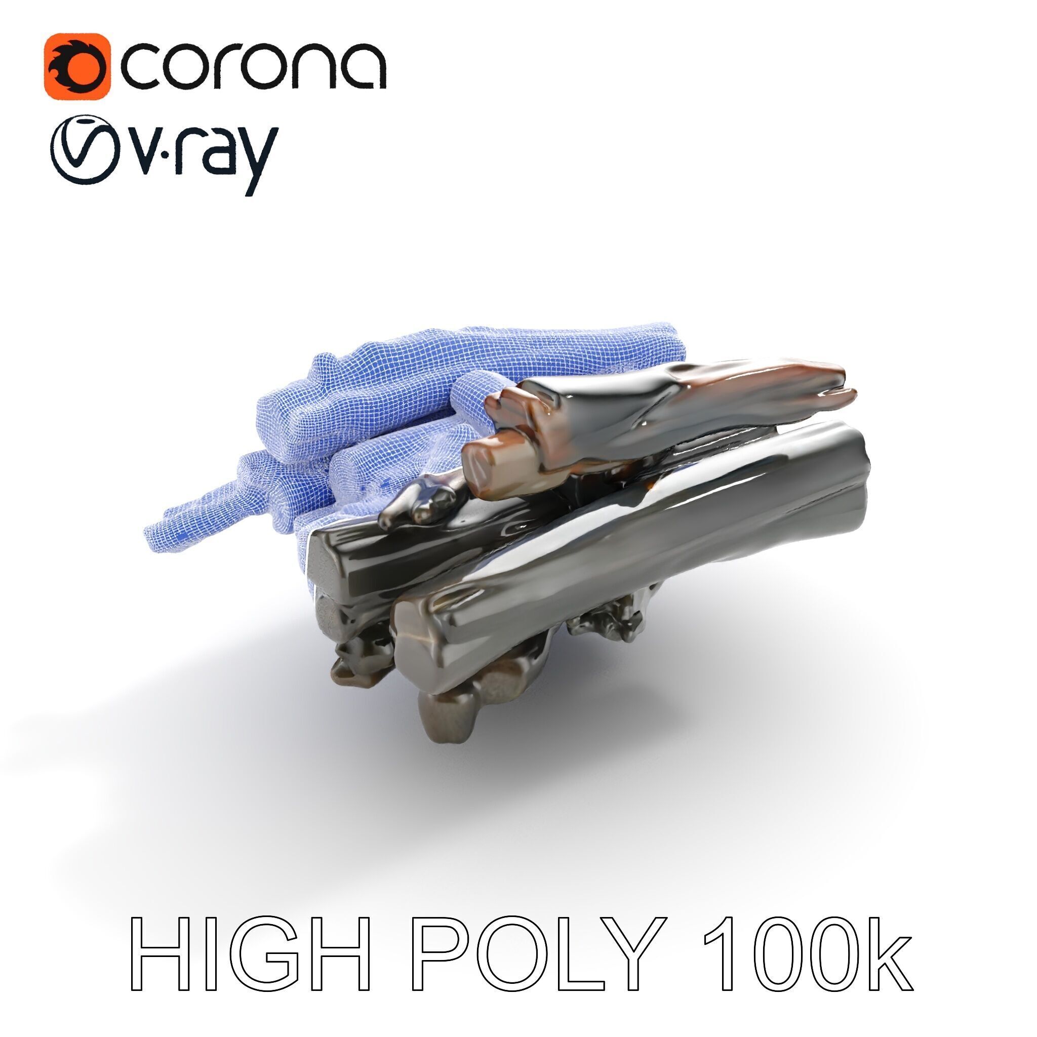 Burning Campfire Wood Model Pack for Realistic Environments Low-poly 3D model_29