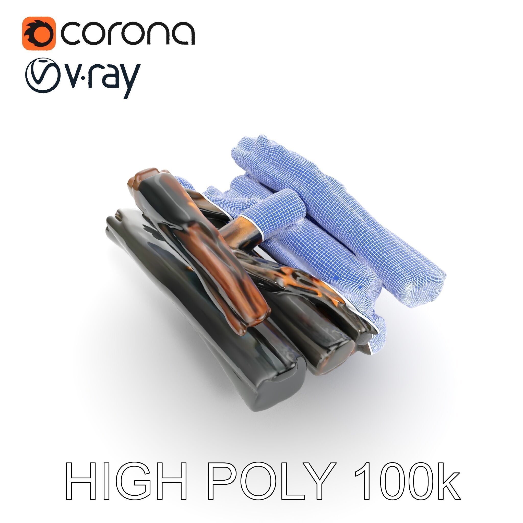 Burning Campfire Wood Model Pack for Realistic Environments Low-poly 3D model_21