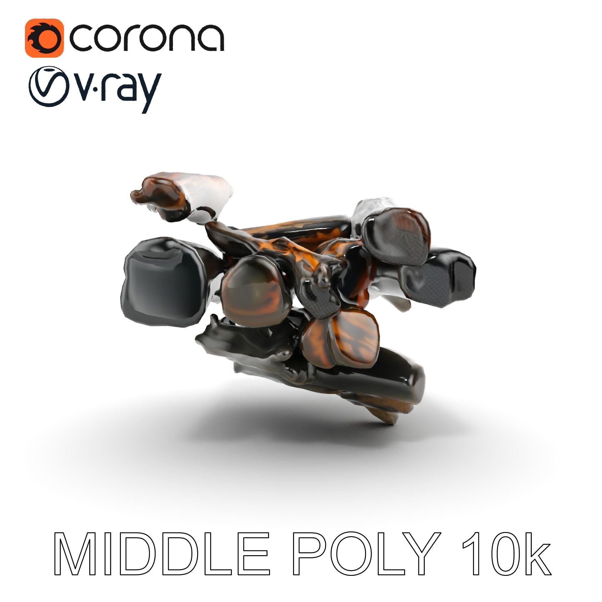 Burning Campfire Wood Model Pack for Realistic Environments Low-poly 3D model_19