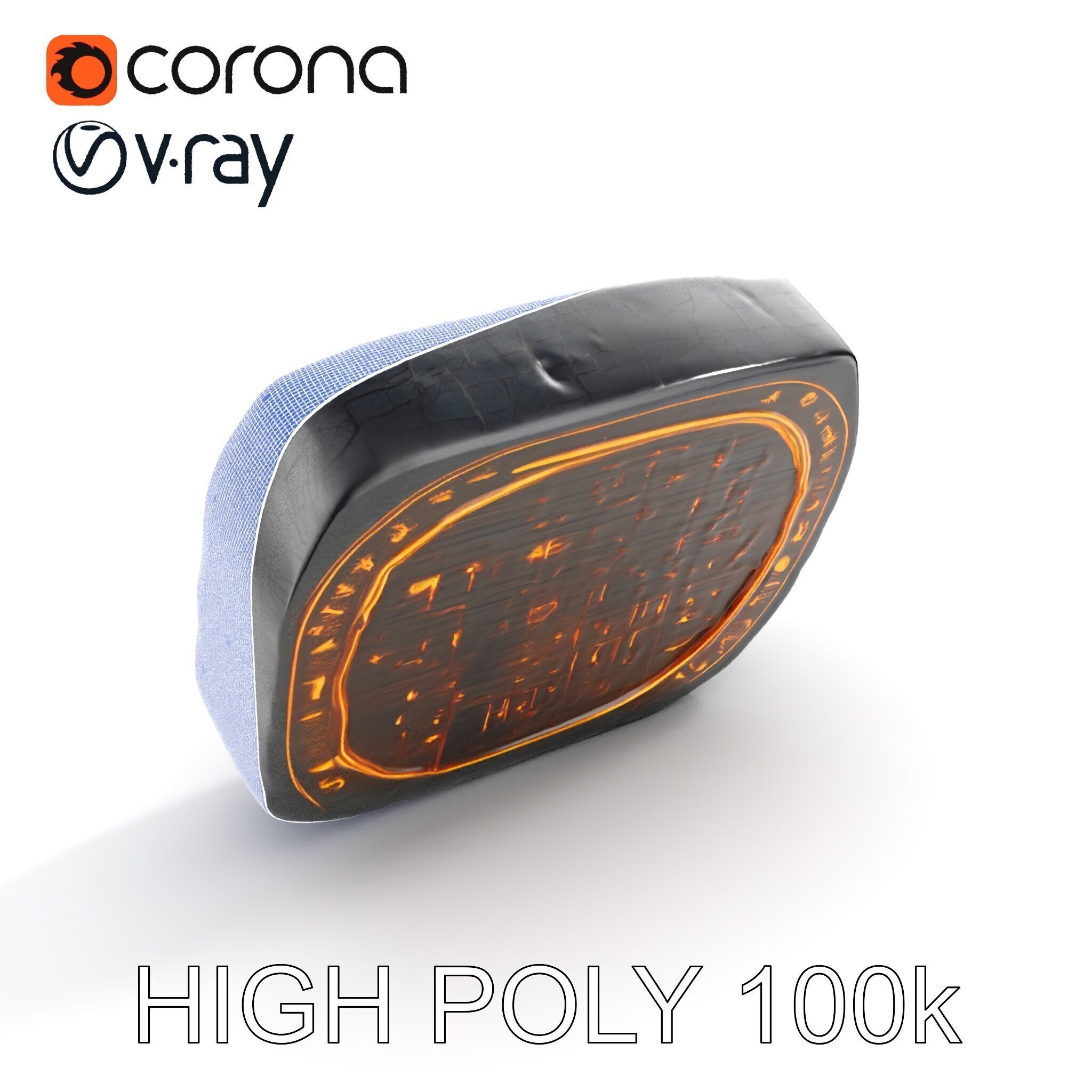 Ancient Rune Stone with Glowing Symbols Model Pack Low-poly 3D model_35