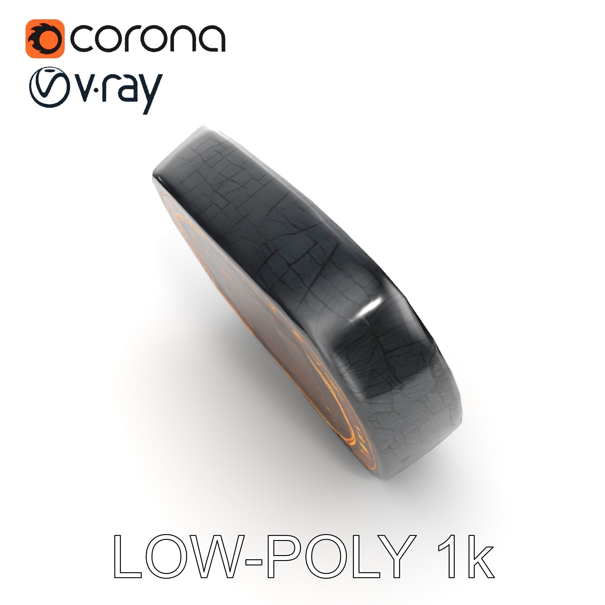 Ancient Rune Stone with Glowing Symbols Model Pack Low-poly 3D model_15