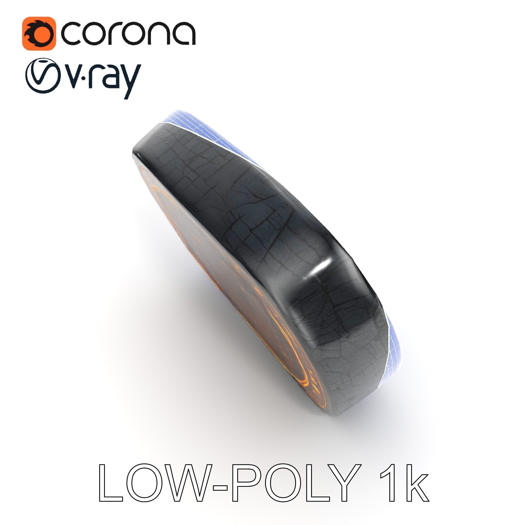 Ancient Rune Stone with Glowing Symbols Model Pack Low-poly 3D model_23