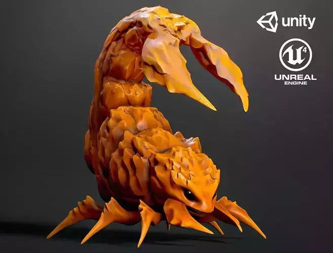 Fantasy Scorpion2 - Game Ready  Low-poly 3D model Low-poly 3D model