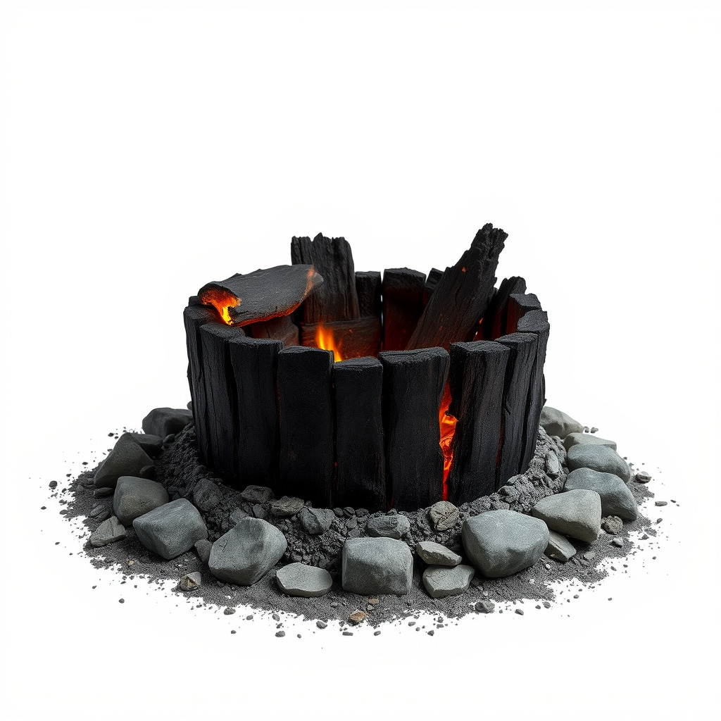Campfire and Logs Model Pack for Realistic Virtual Environments Low-poly 3D model_2