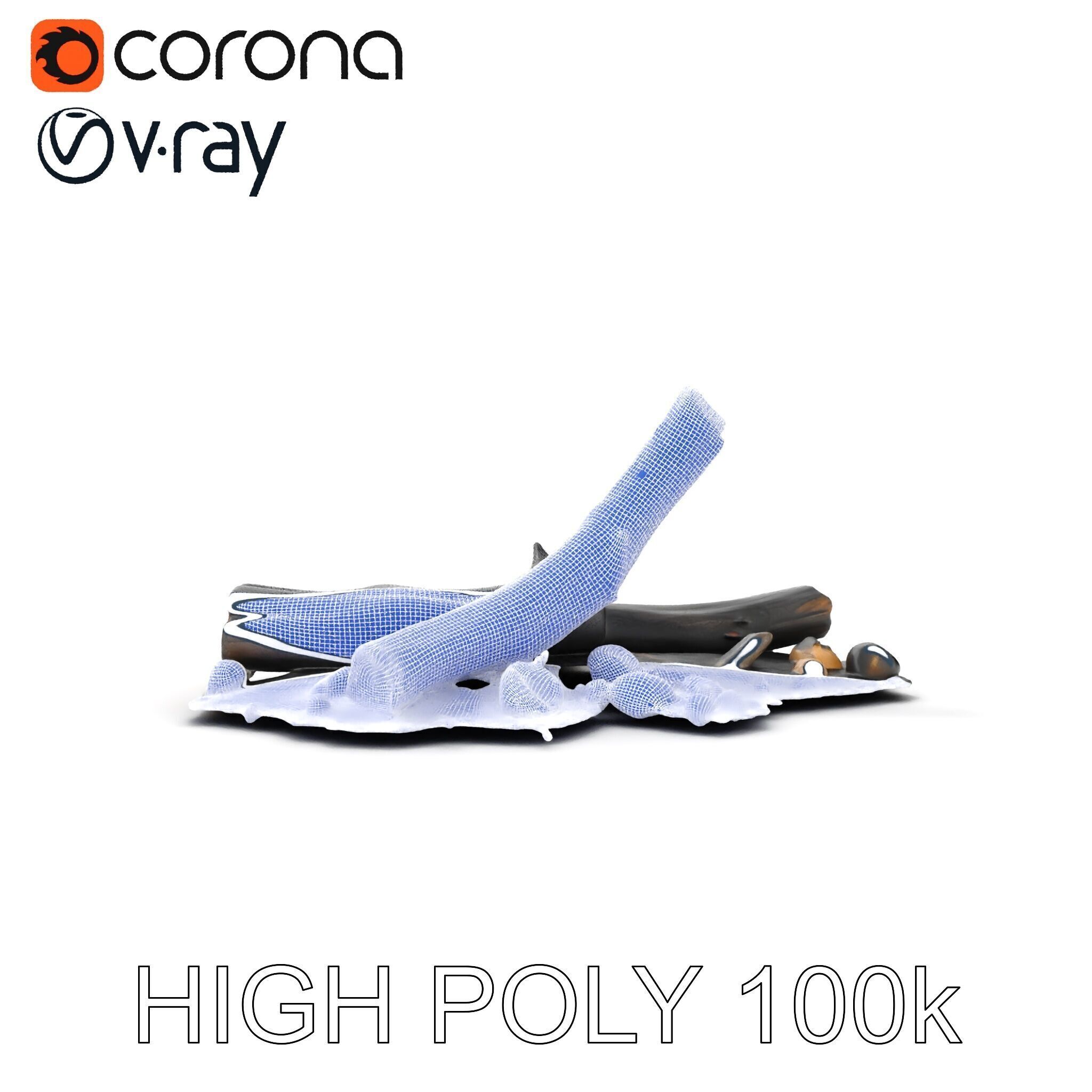 Charred Wood and Stones Model Pack for Realistic Environments Texture_32