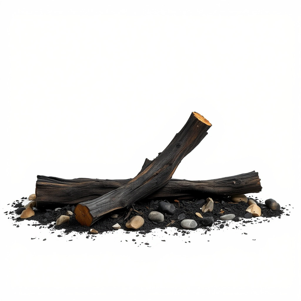 Charred Wood and Stones Model Pack for Realistic Environments Texture_2