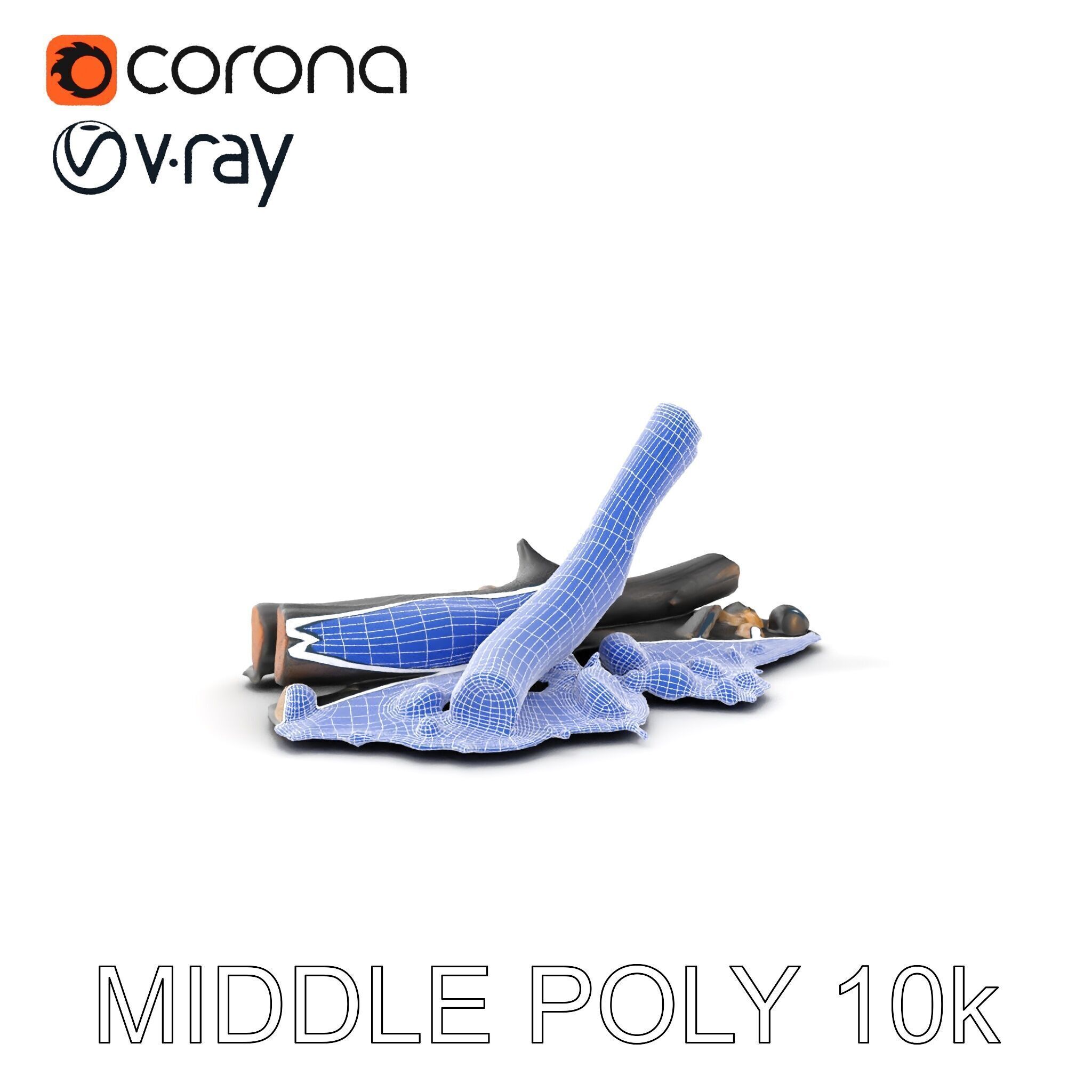 Charred Wood and Stones Model Pack for Realistic Environments Texture_30