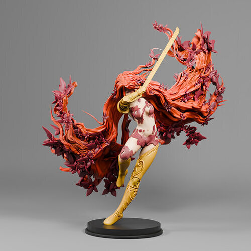 ANIME-Malenia-Elden Ring-STL 3D print model