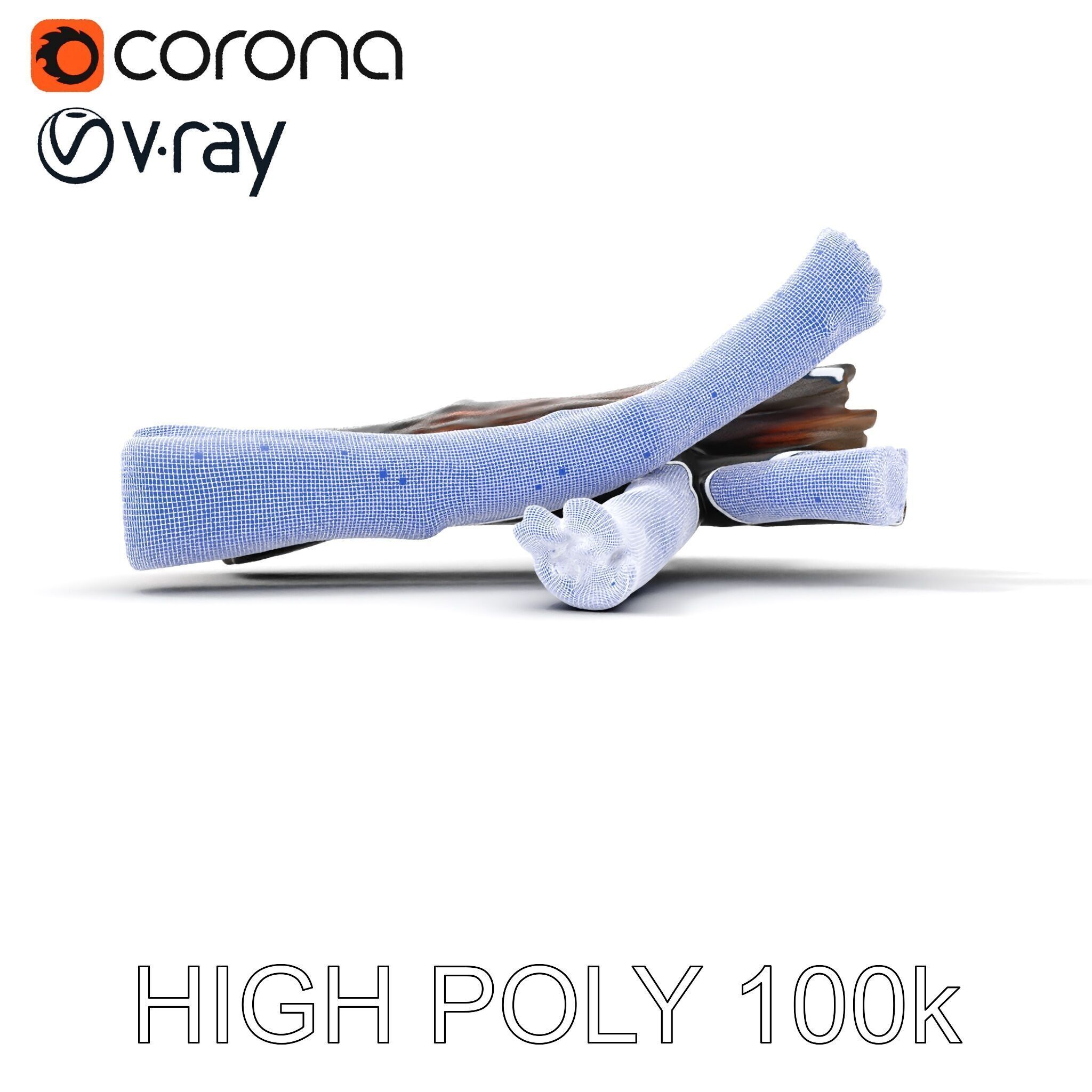 Campfire Setup Model Pack with Ash and Burnt Wood Low-poly 3D model_35