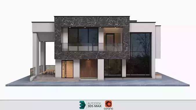 Modern luxury villa-high quality 3d architectural model