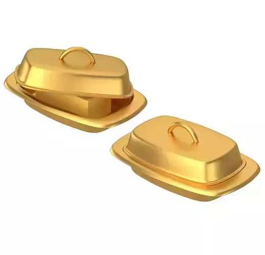 Butter and Dish Gold