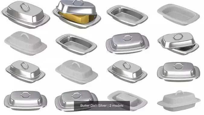Butter Dish Silver